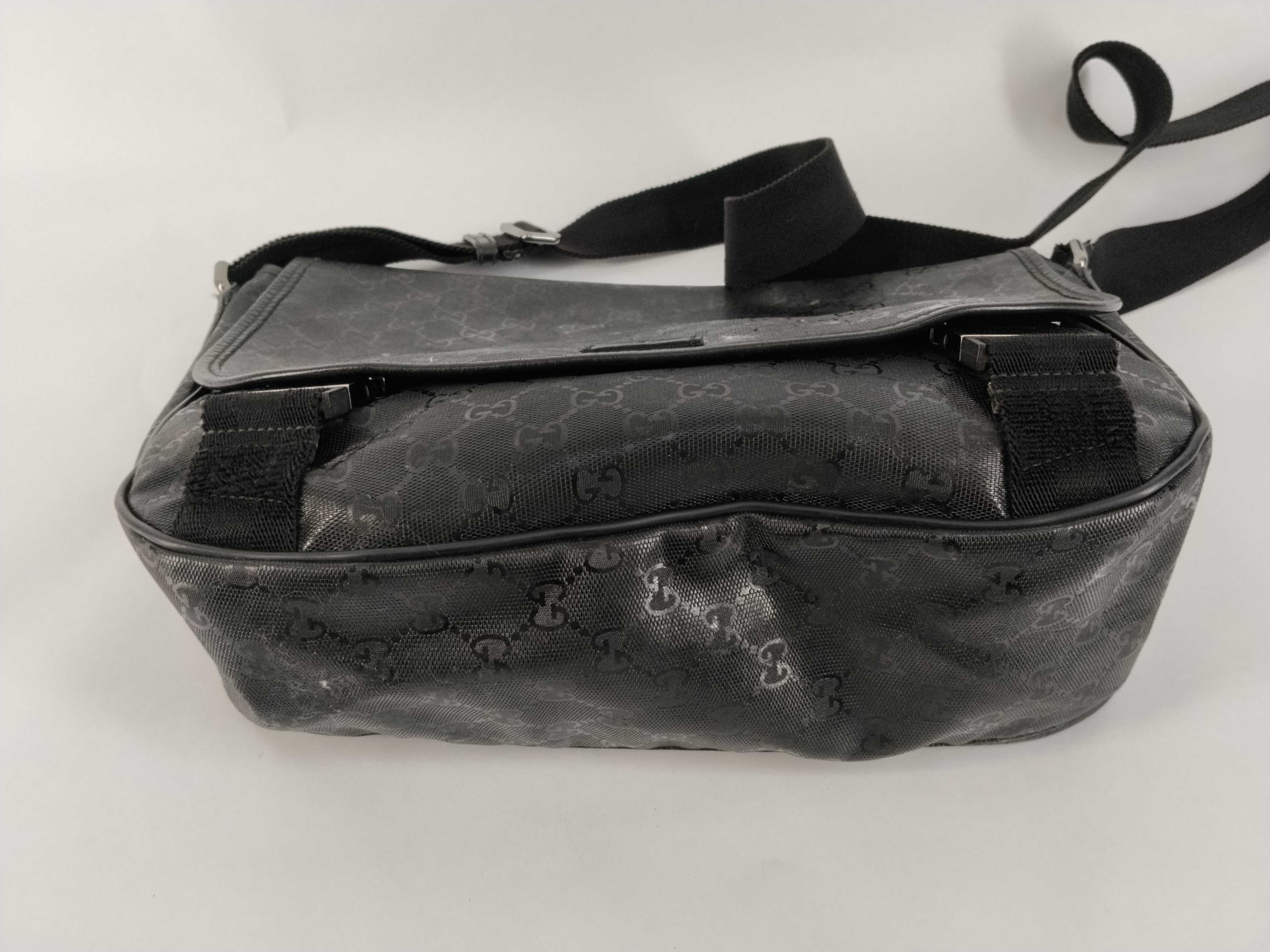 GG Supreme PVC x Leather Messenger Shoulder Bag — view 7