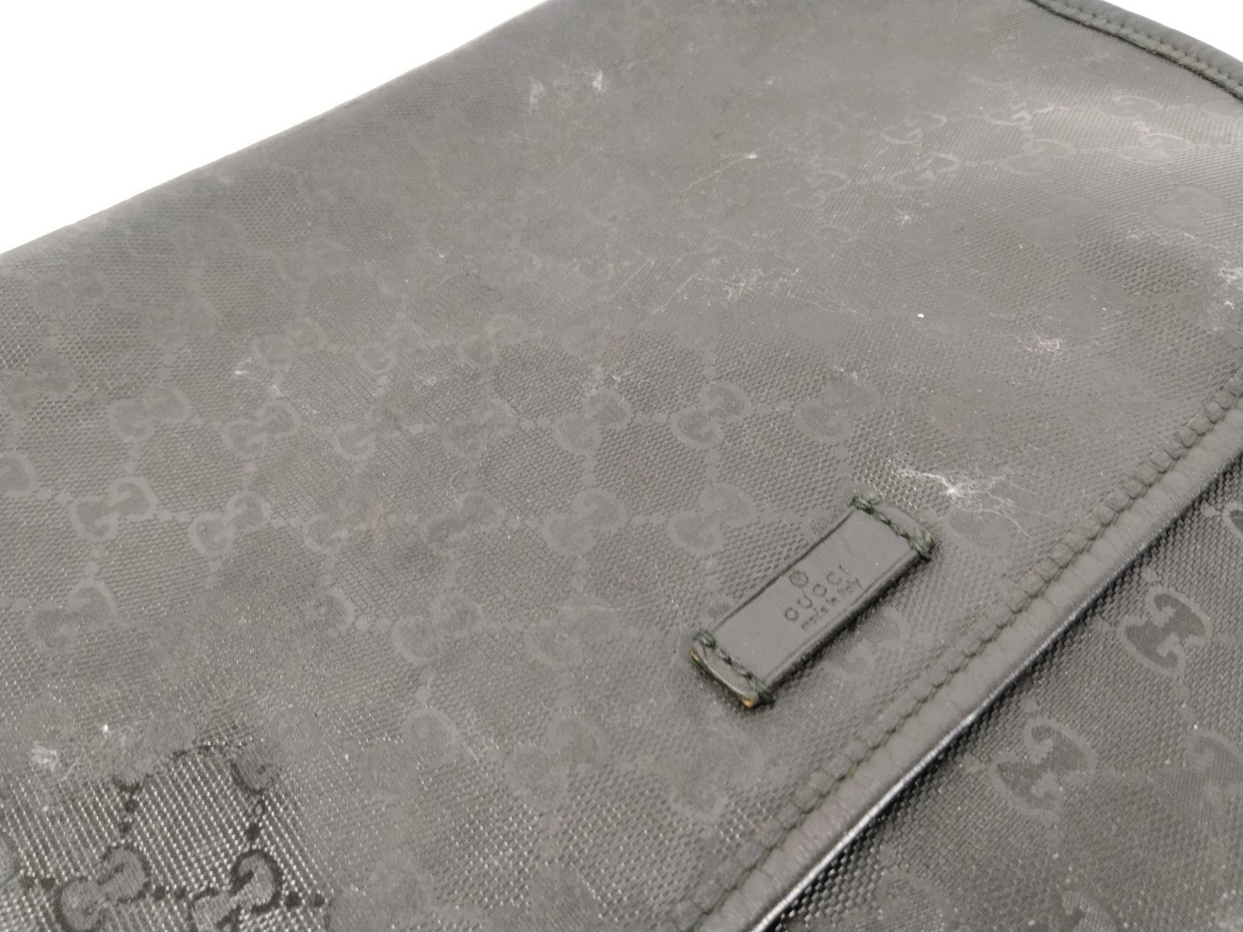GG Supreme PVC x Leather Messenger Shoulder Bag — view 8
