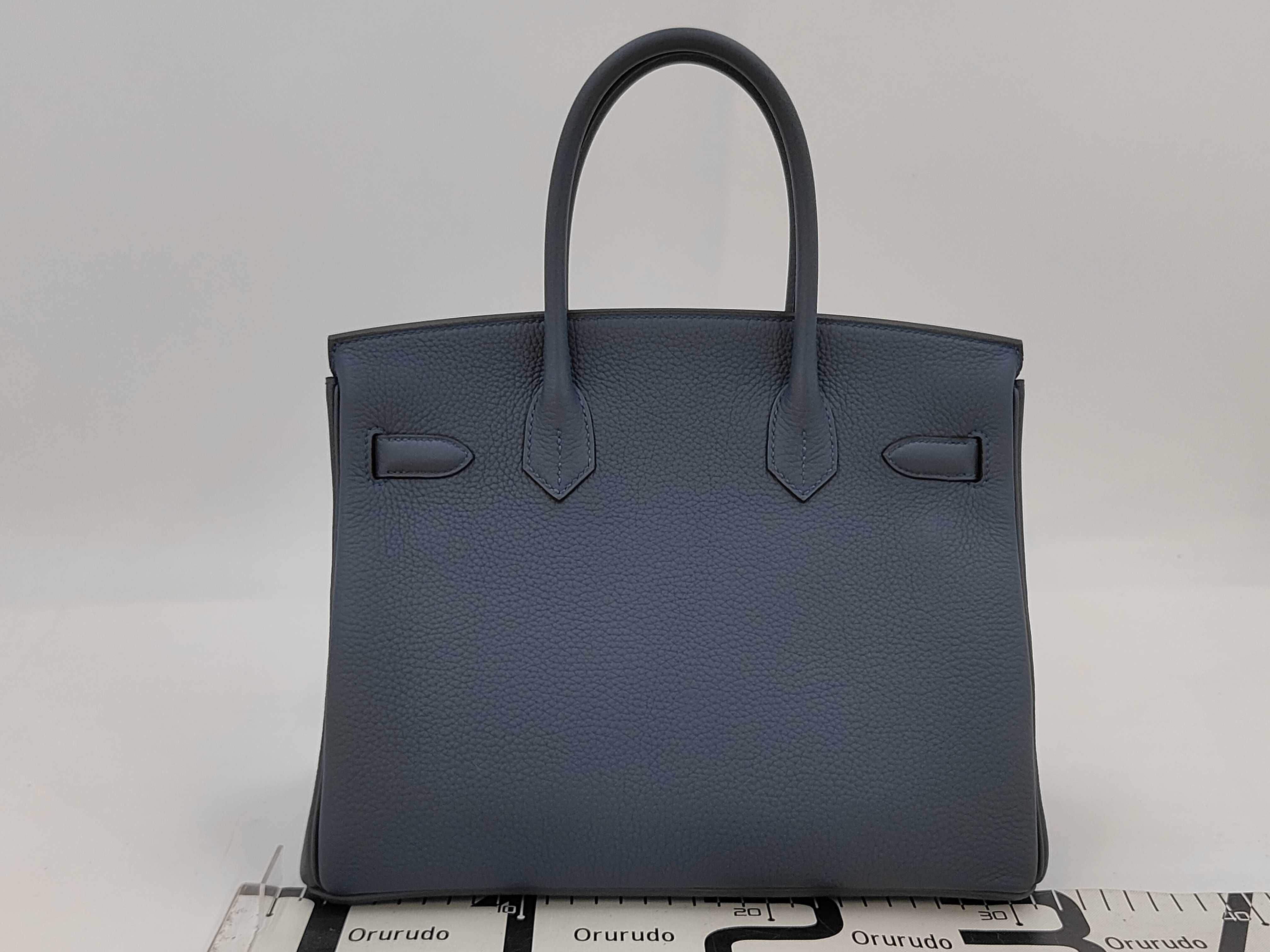 Birkin 30, Blue Tone Pet, Silver Hardware, Gold Stamp. Accessories: Paper bag, Box, Dust bag, Clochette, Padlock. Handbag. — view 2