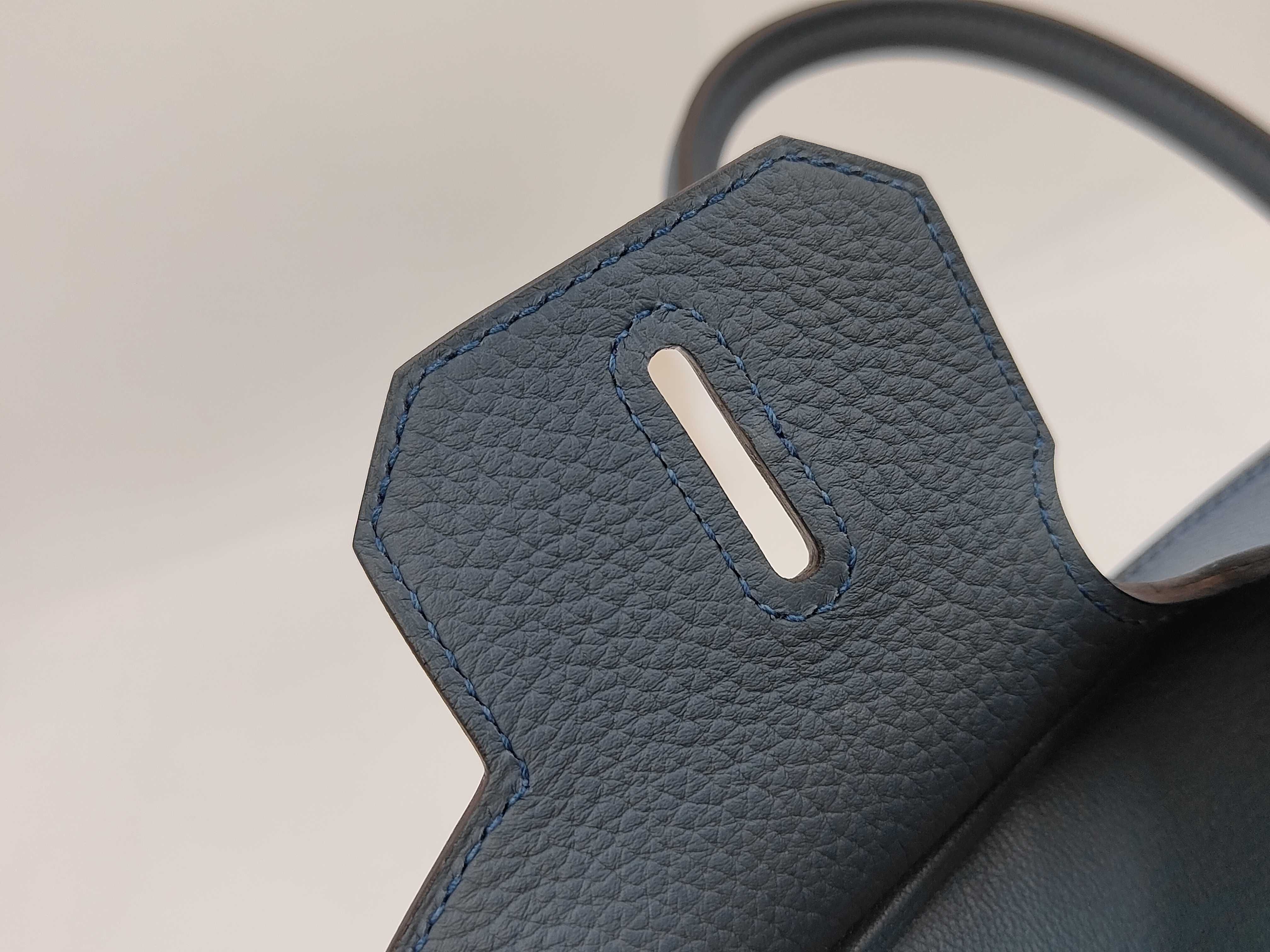 Birkin 30, Blue Tone Pet, Silver Hardware, Gold Stamp. Accessories: Paper bag, Box, Dust bag, Clochette, Padlock. Handbag. — view 10