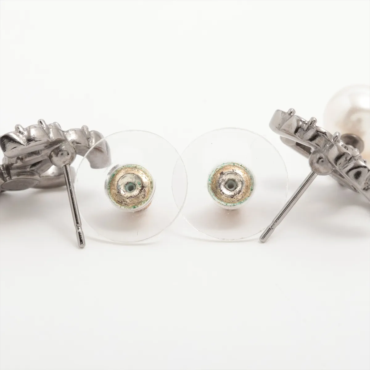 Coco Mark C21K Earrings (Pair) Metal x Rhinestone x Faux Pearl - — view 4