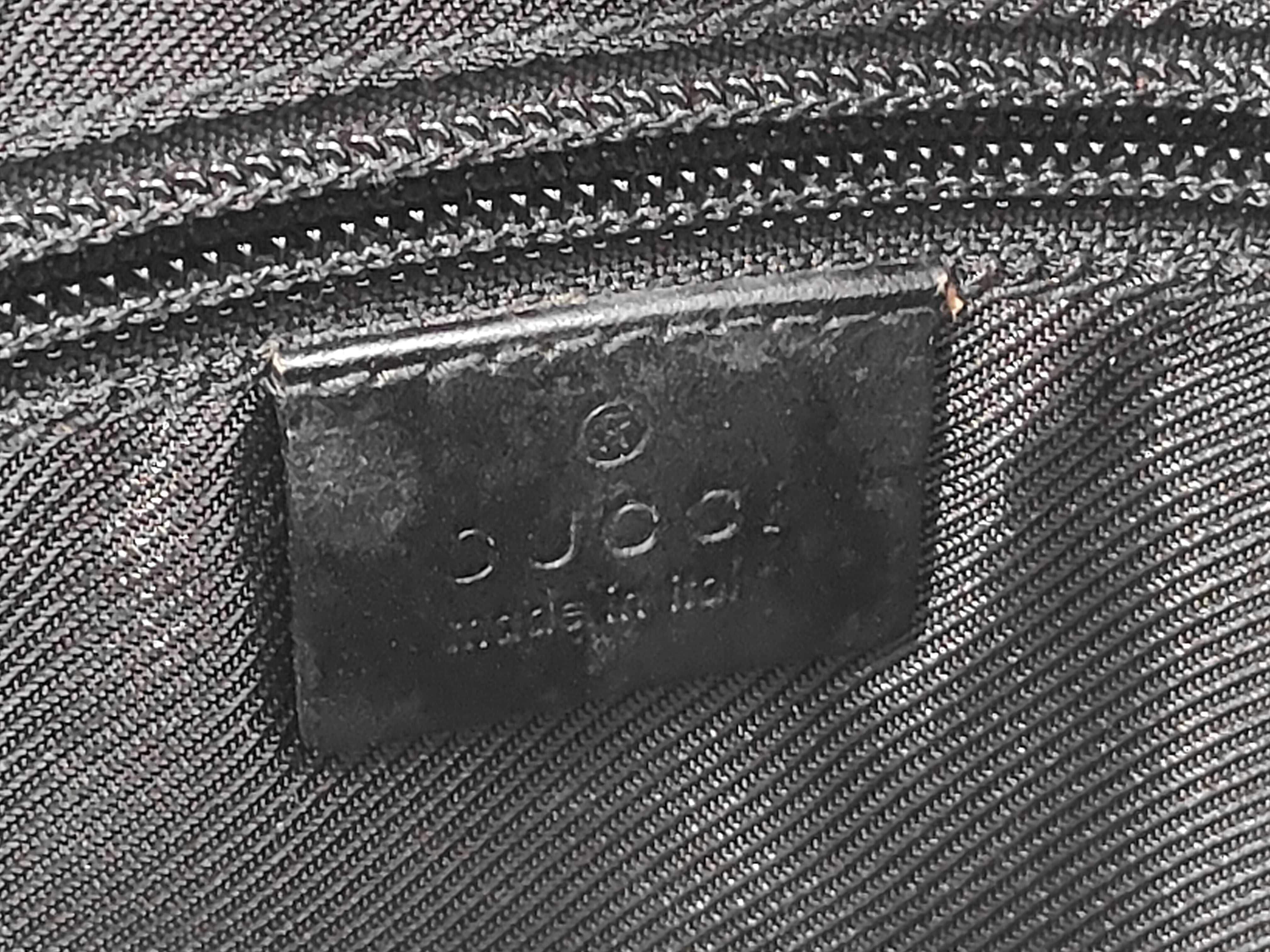 GG Canvas Tote Bag, Black Shoulder Bag (GG Canvas x Leather) — view 10