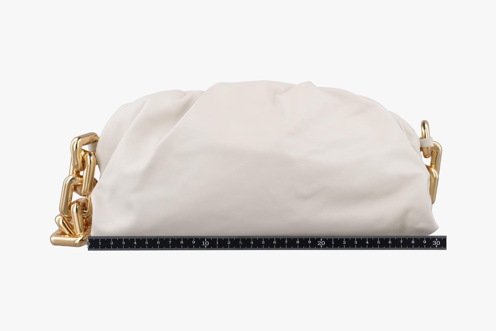 The Chain Pouch, Lambskin, White — view 2