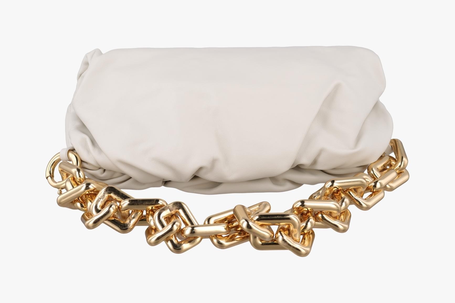 The Chain Pouch, Lambskin, White — view 5