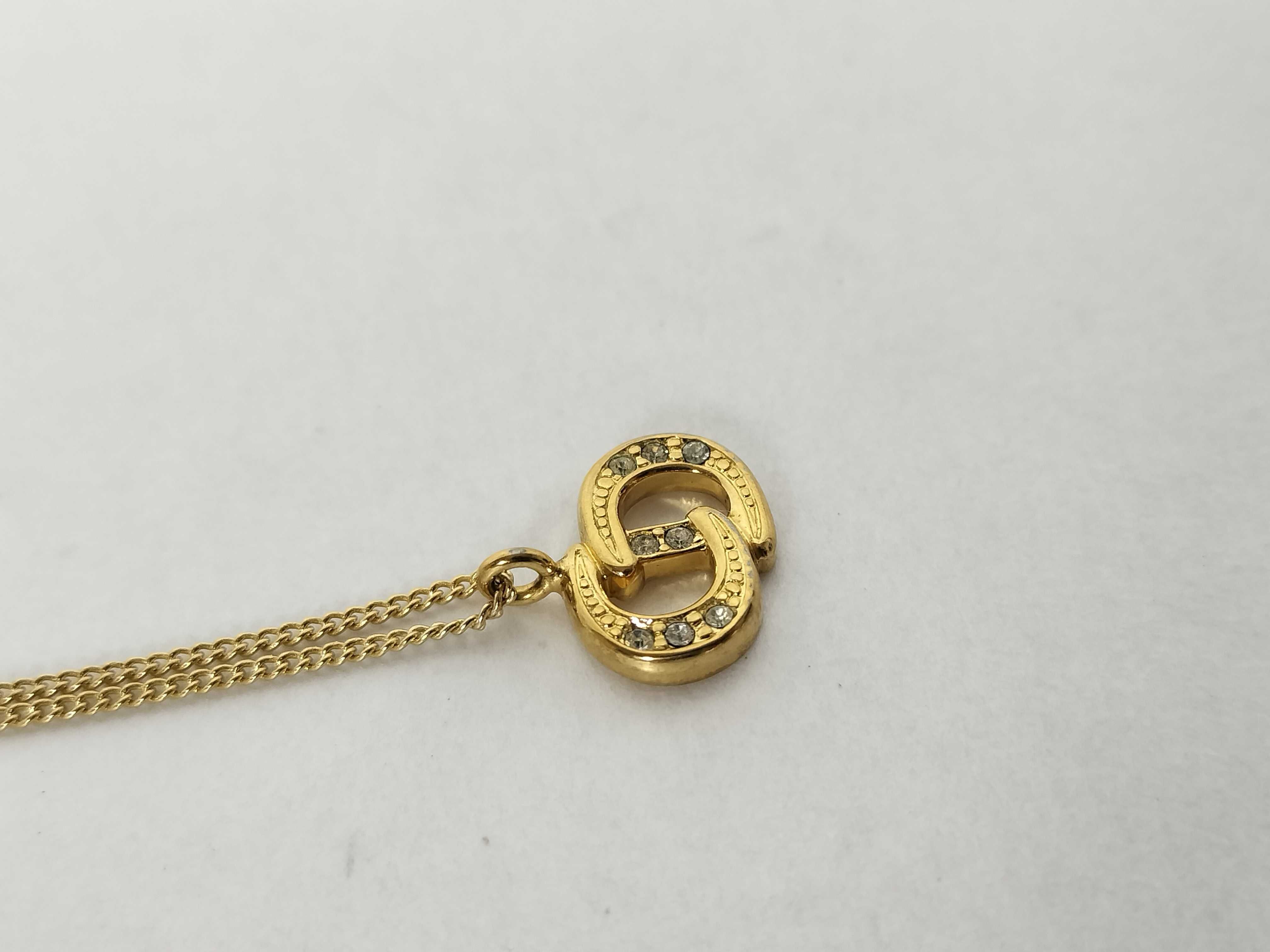 3D CD Logo Rhinestone Necklace — view 6