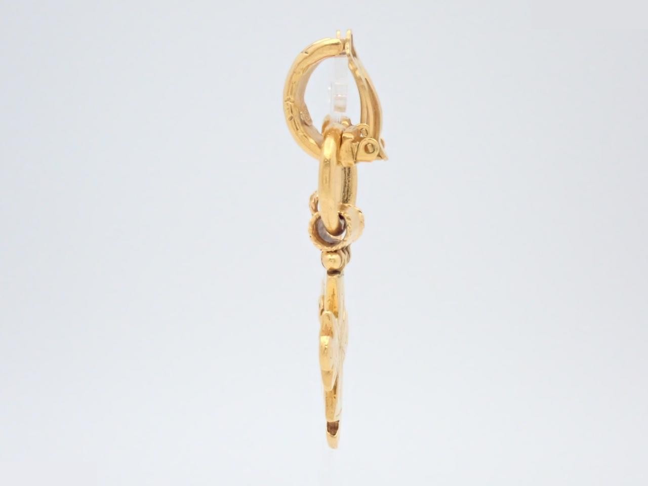 Coco Mark Swing Cross Earrings, GP 94P, 2.7 x 6.5 cm — view 3
