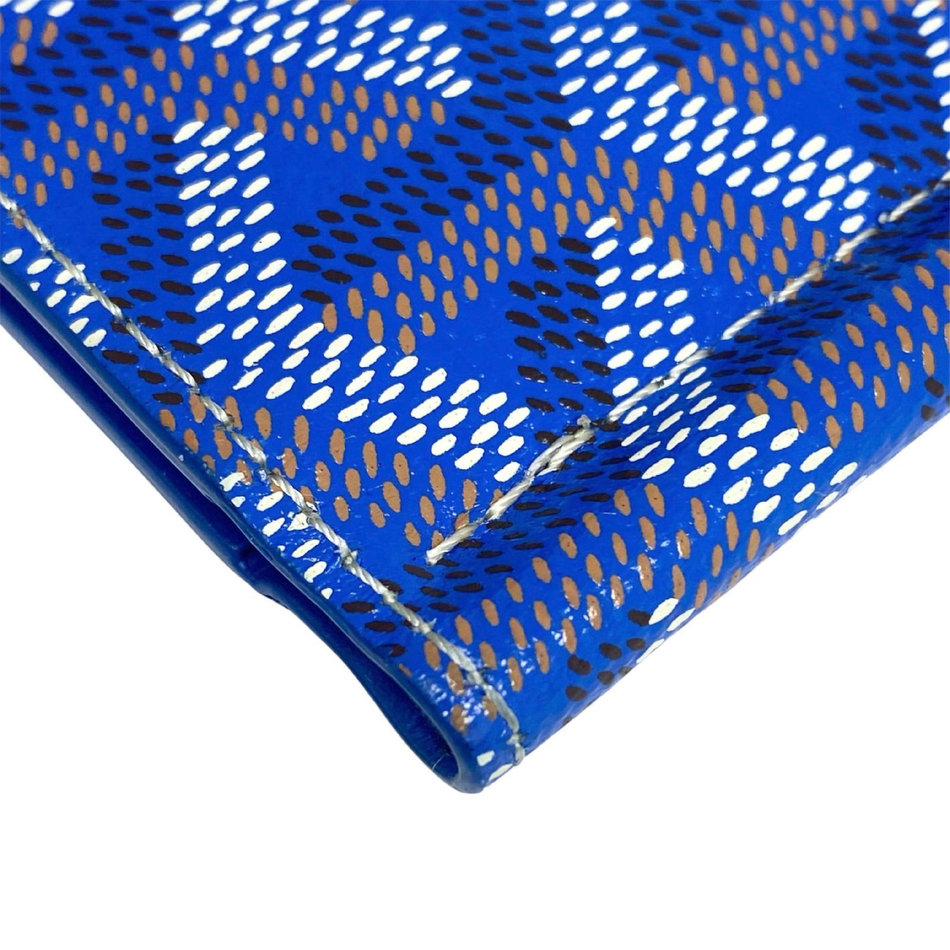 Blue Coated Canvas Bi-fold Wallet Billfold — view 11