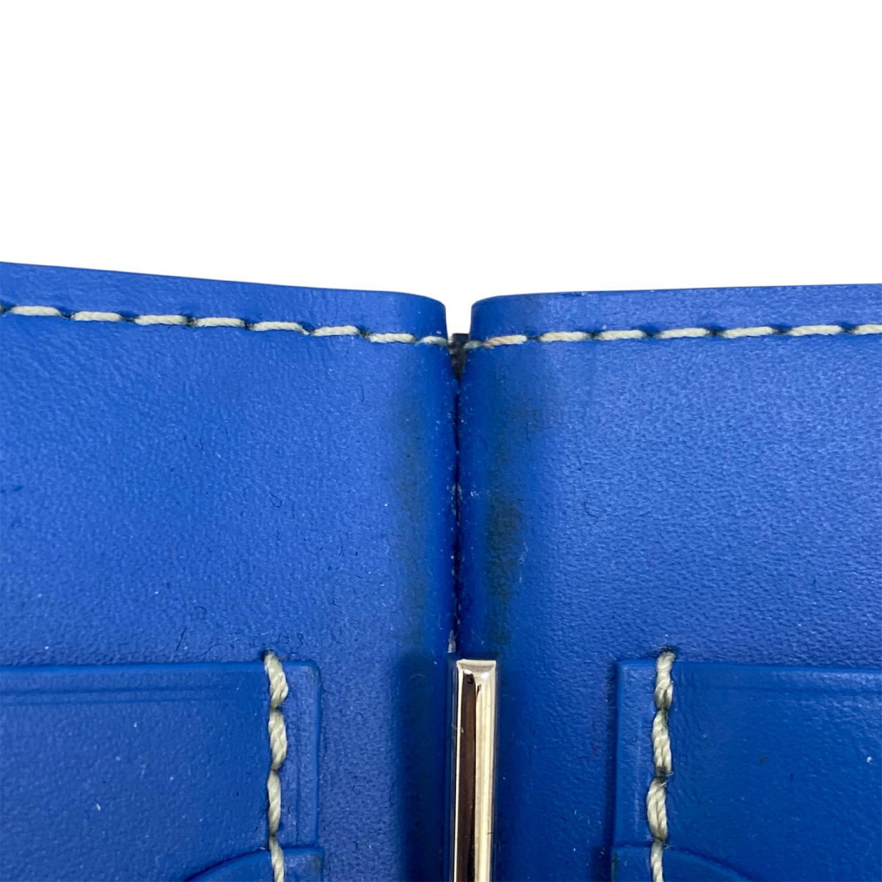 Blue Coated Canvas Bi-fold Wallet Billfold — view 14