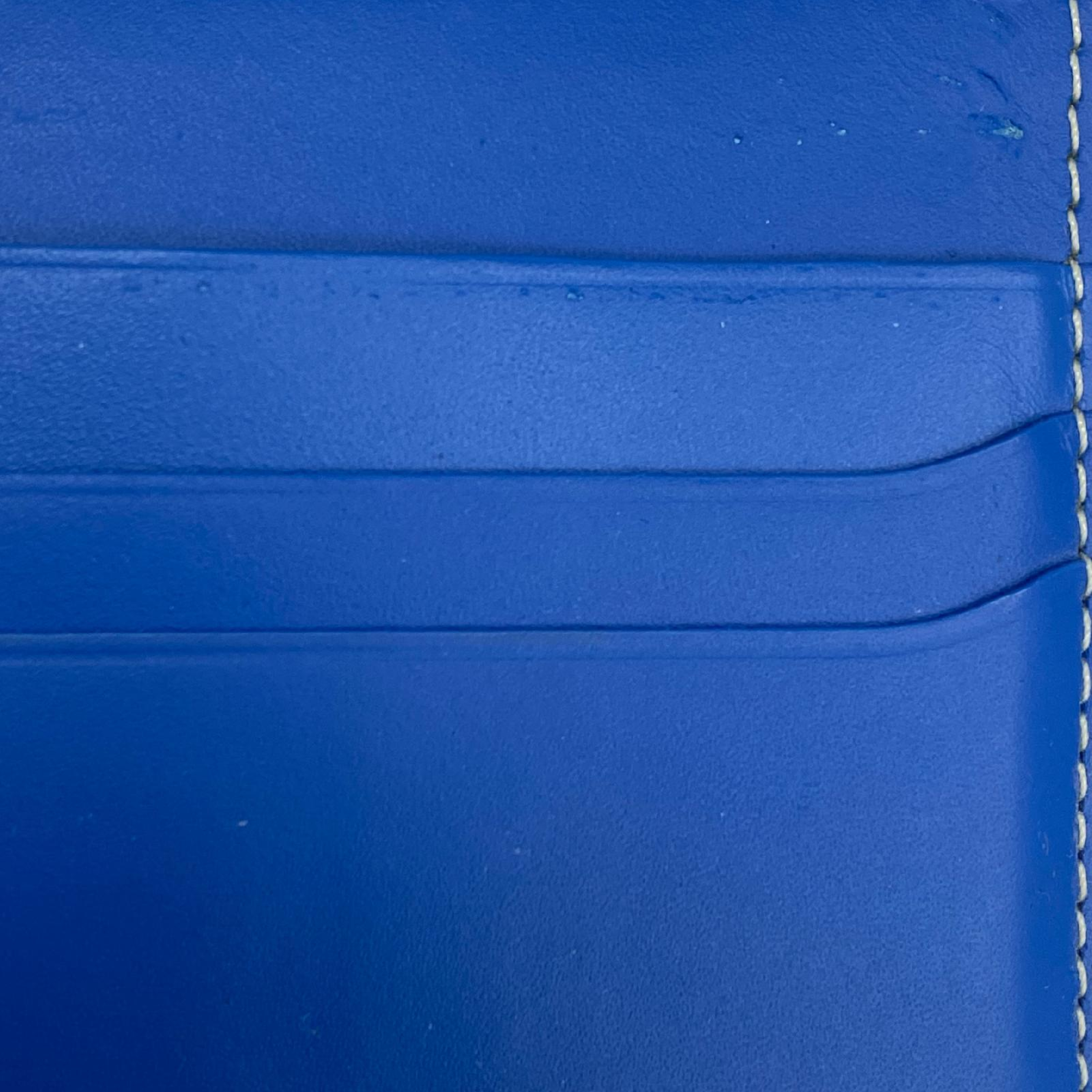 Blue Coated Canvas Bi-fold Wallet Billfold — view 15