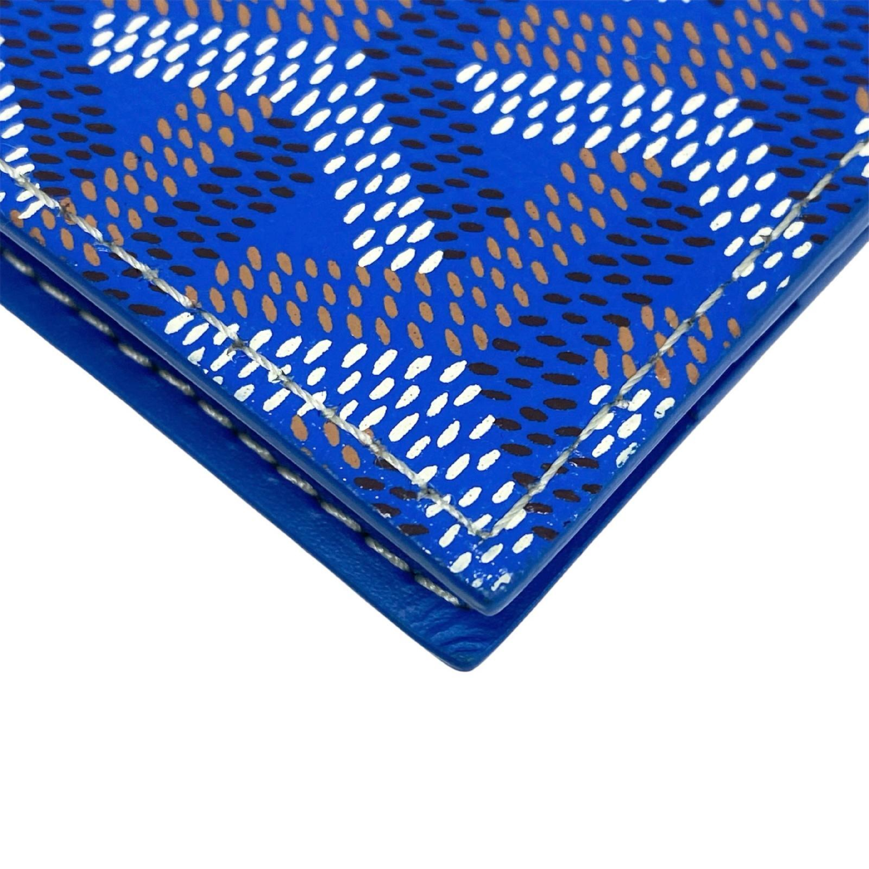 Blue Coated Canvas Bi-fold Wallet Billfold — view 9