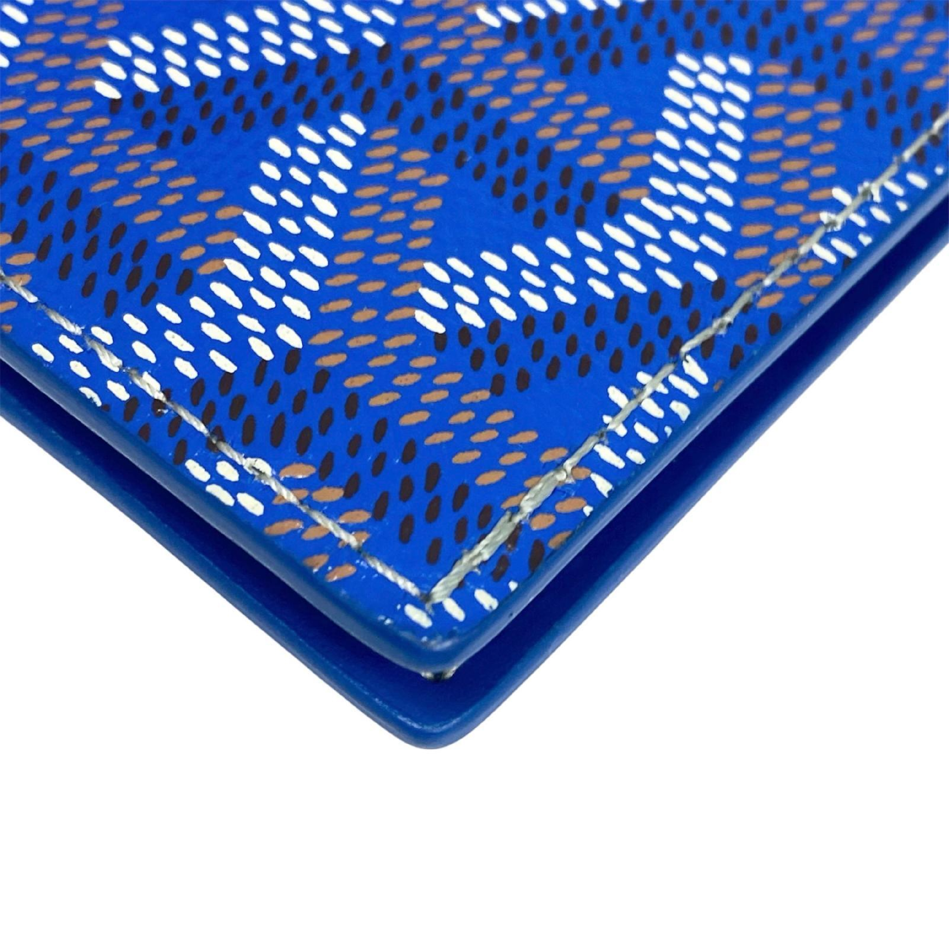 Blue Coated Canvas Bi-fold Wallet Billfold — view 10