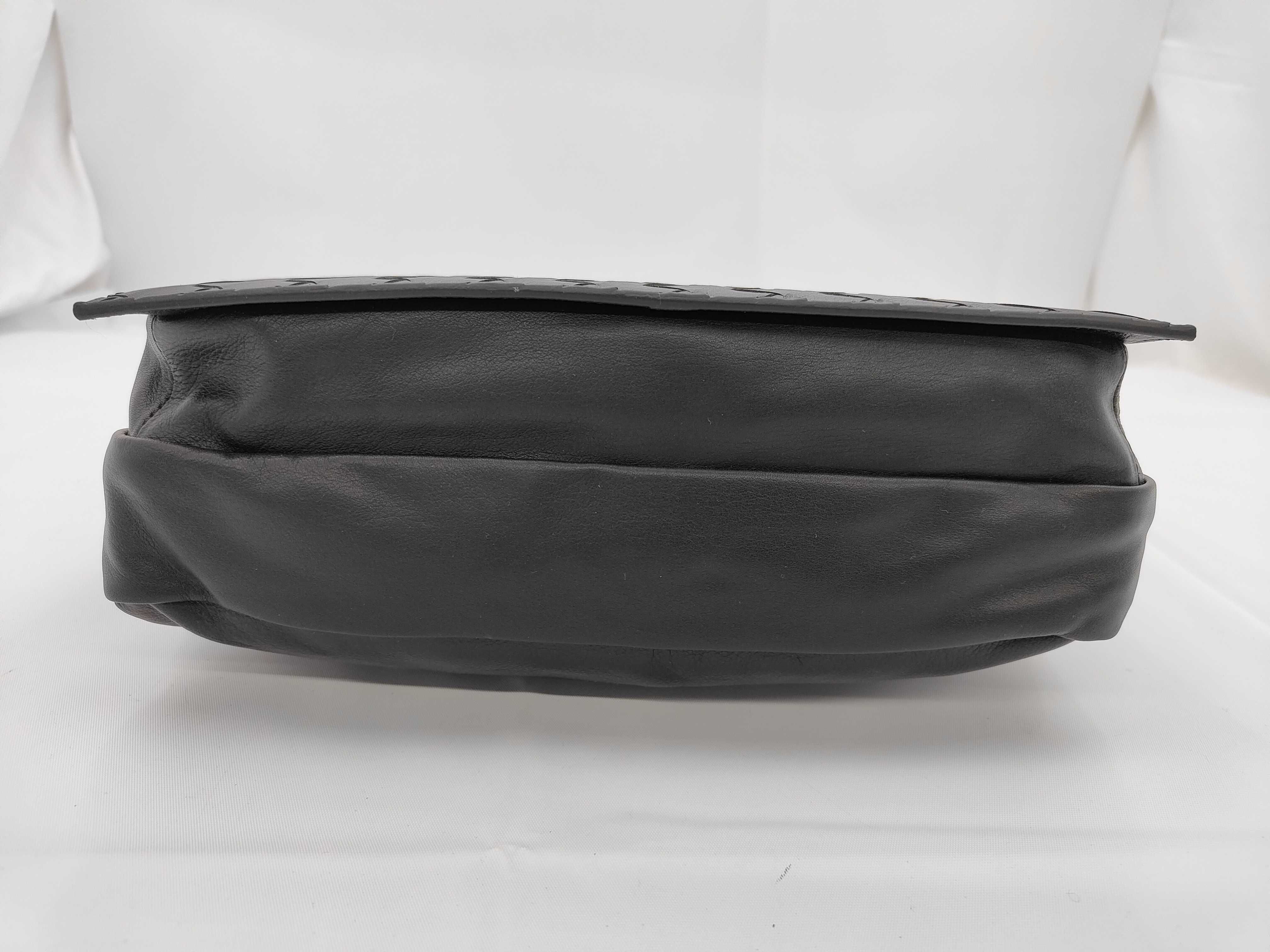 Intrecciato Waist Bag, Black Leather Bag — view 5