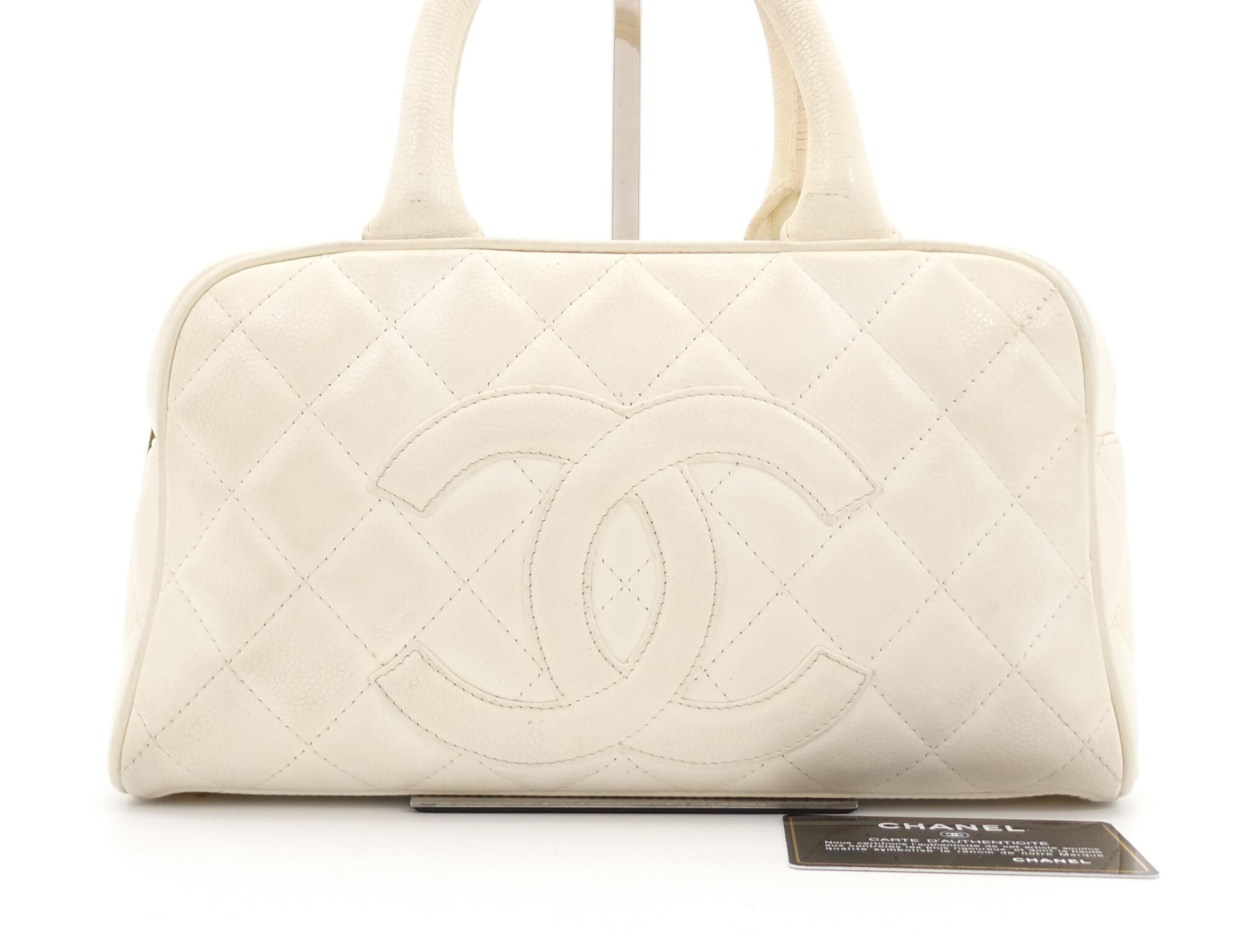 Matelassé Coco Mark Caviar Skin Handbag