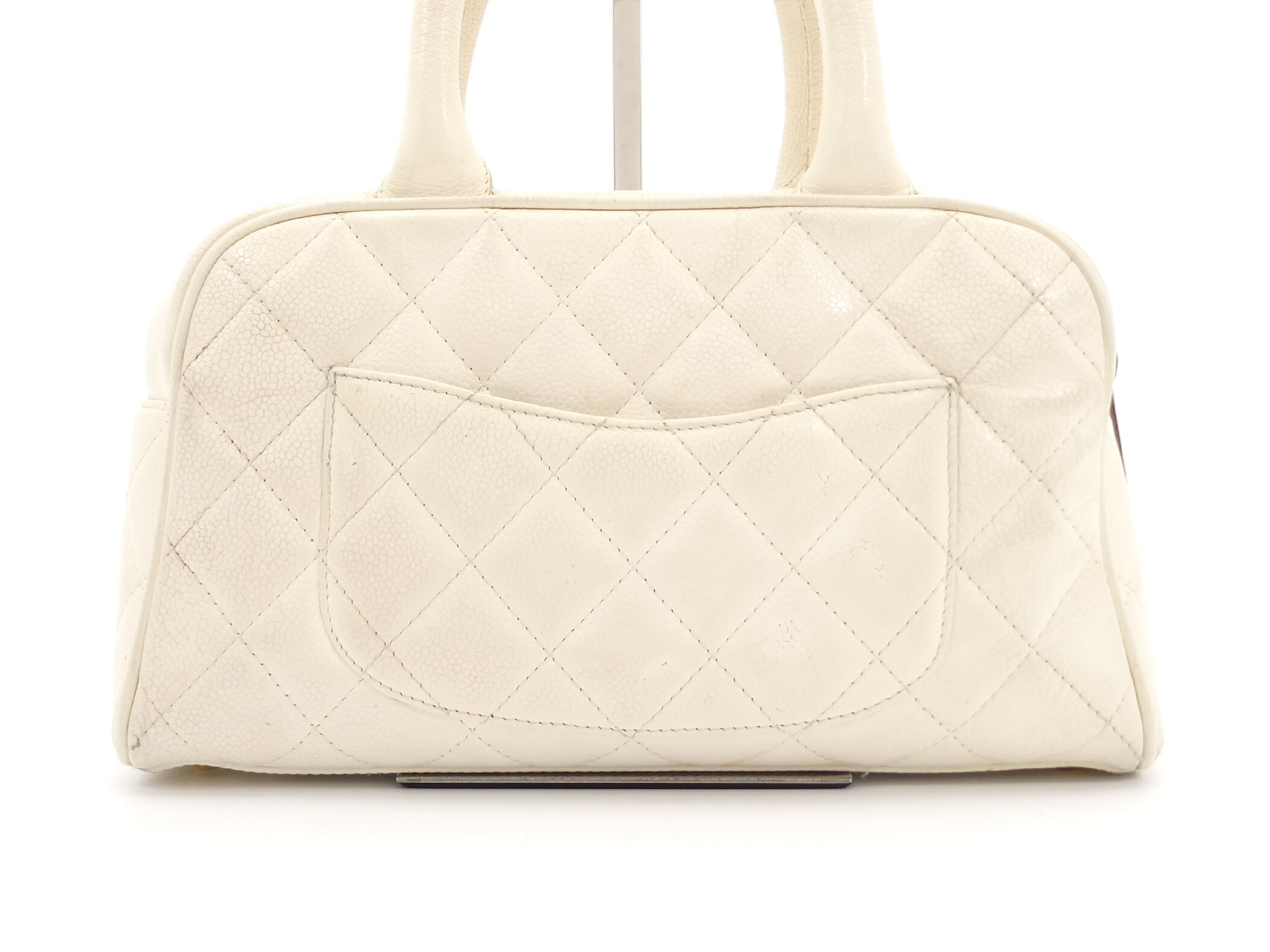 Matelassé Coco Mark Caviar Skin Handbag — view 2