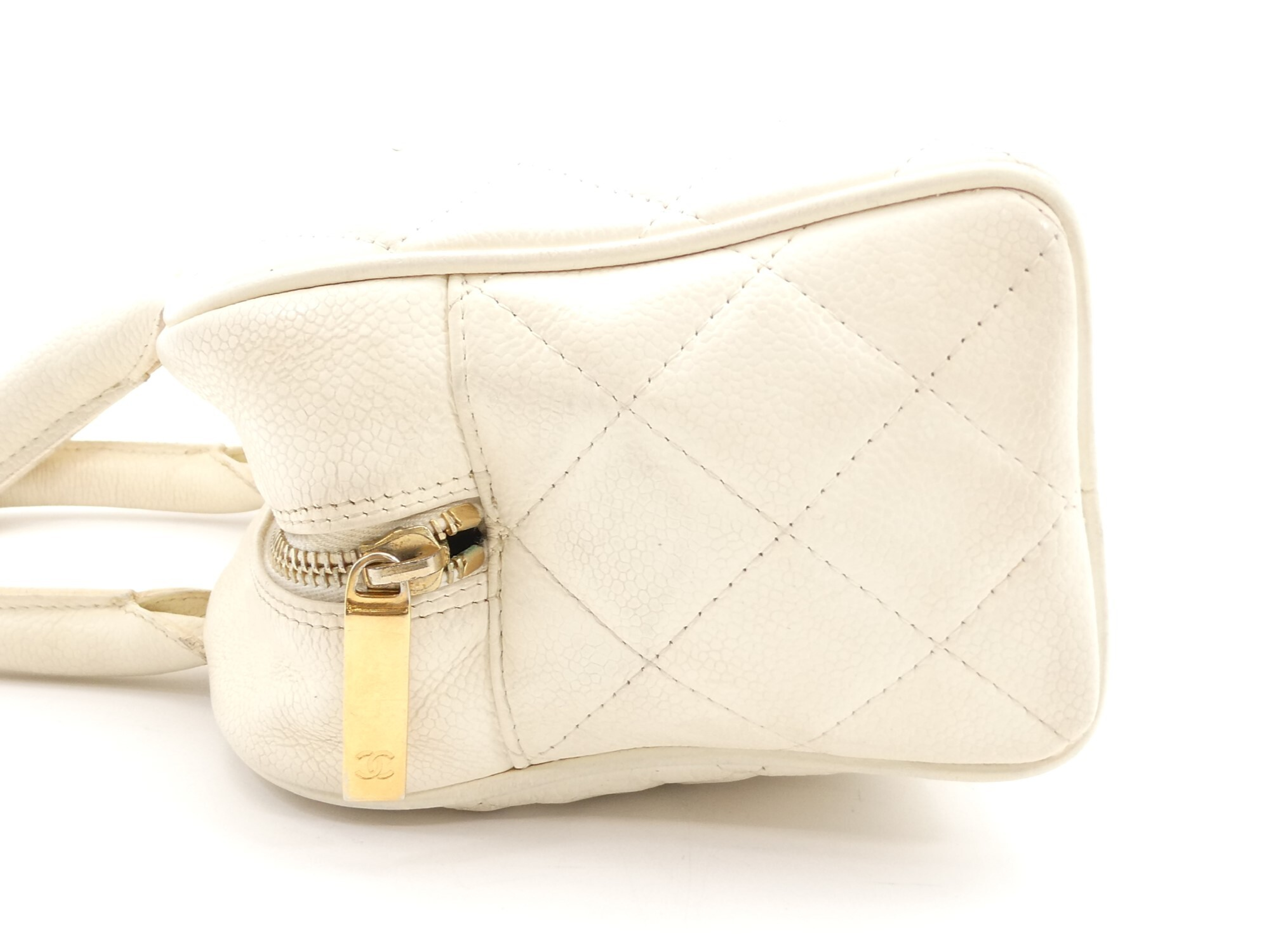 Matelassé Coco Mark Caviar Skin Handbag — view 3