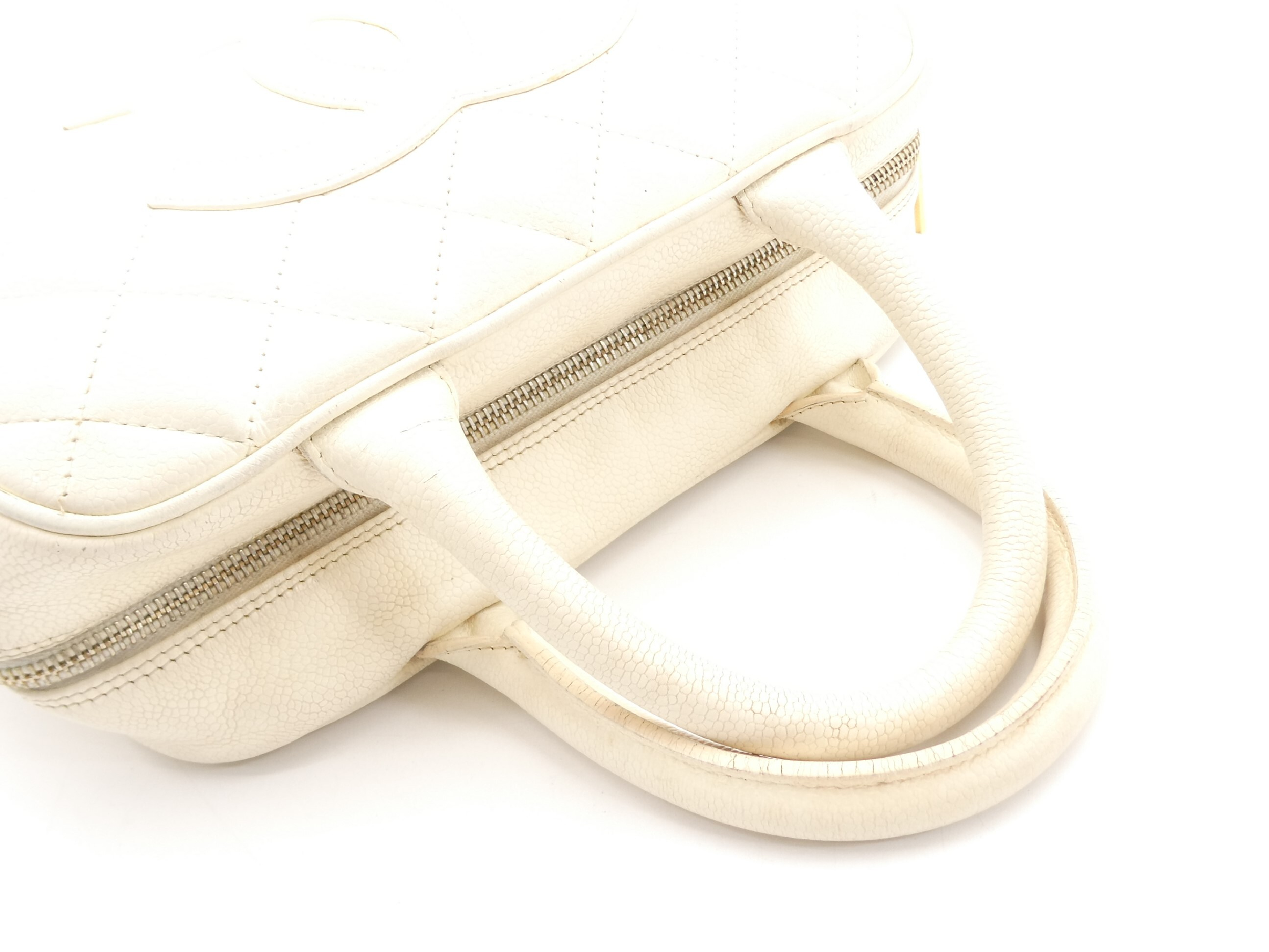 Matelassé Coco Mark Caviar Skin Handbag — view 6