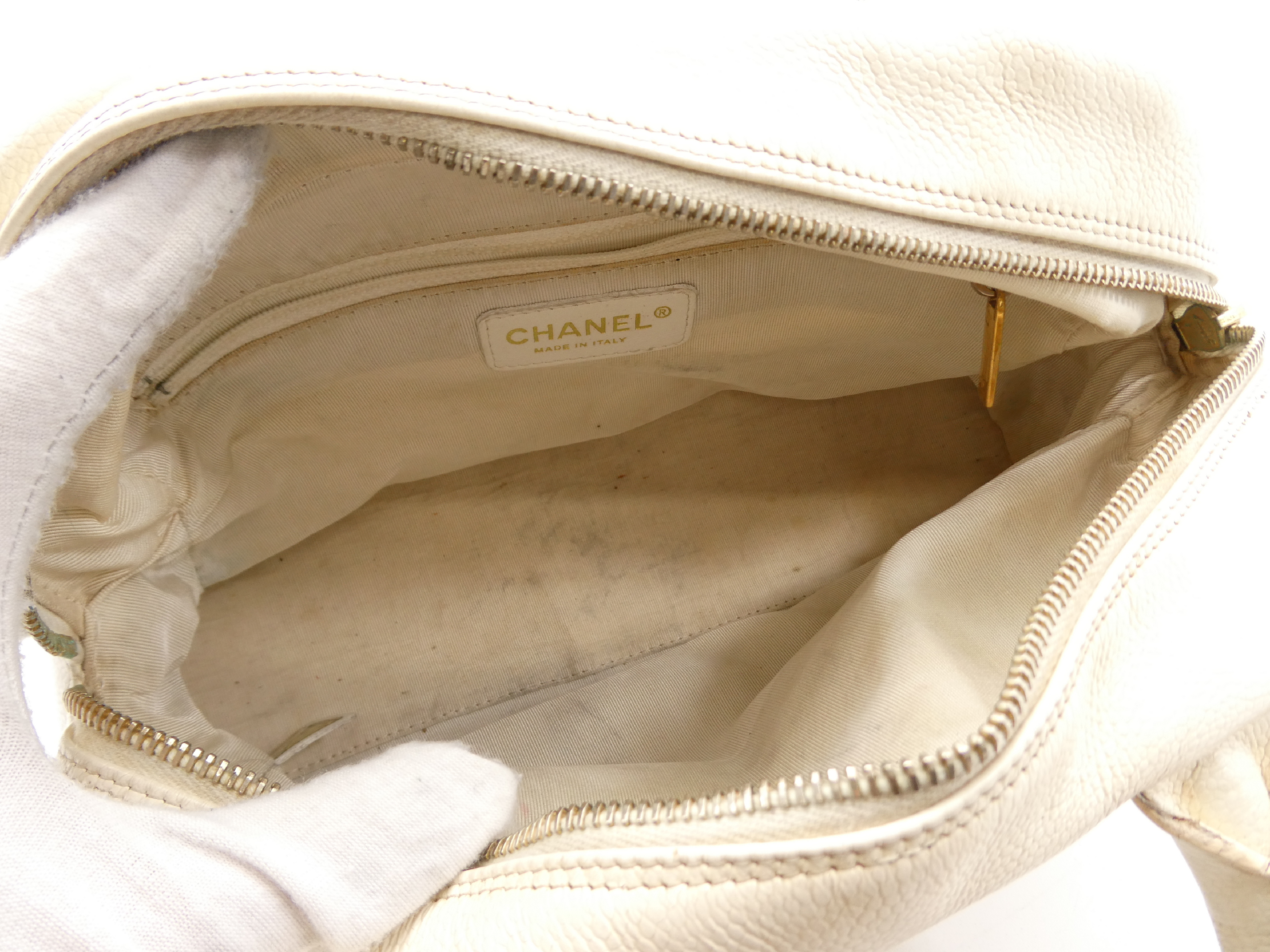 Matelassé Coco Mark Caviar Skin Handbag — view 7