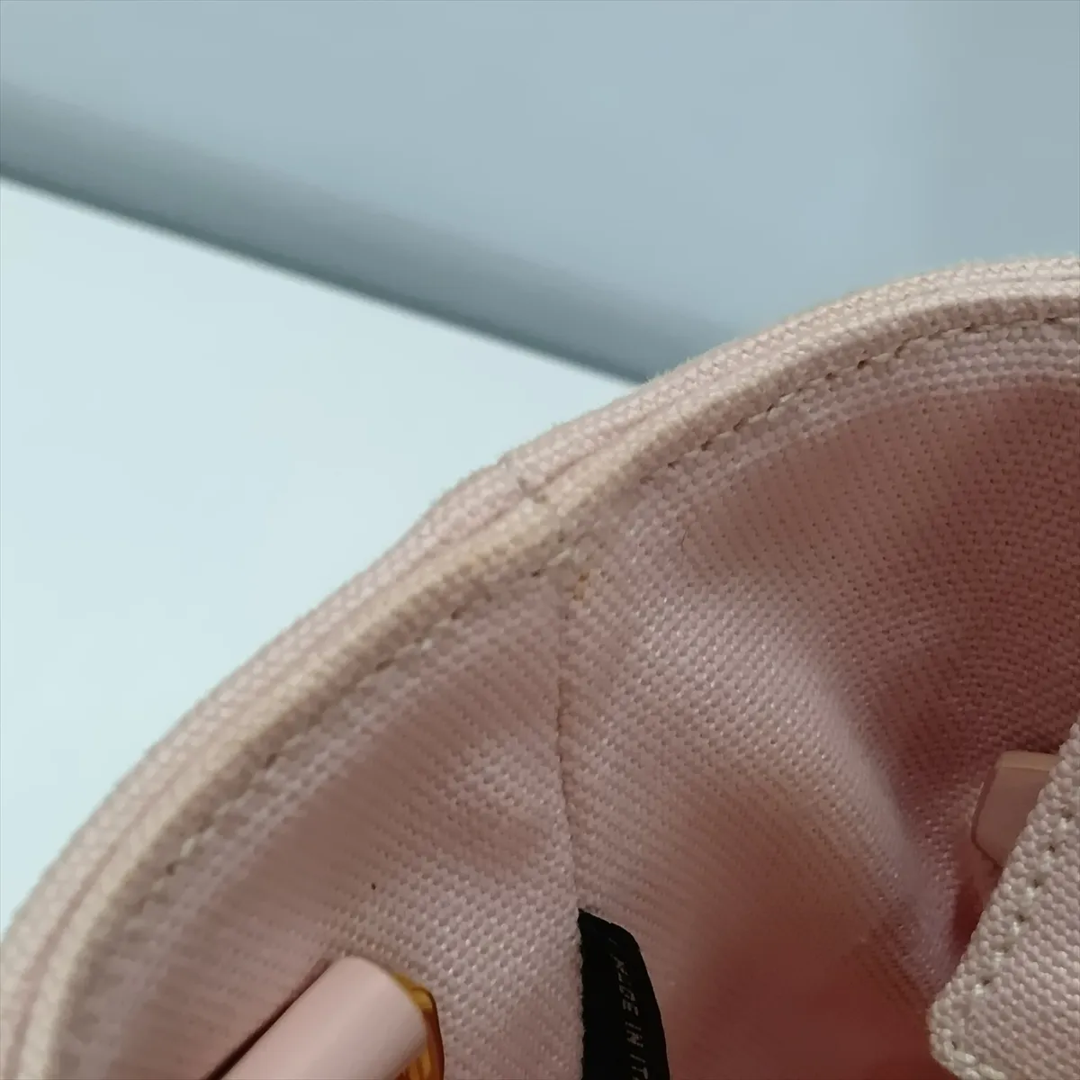 Canapa Wicker 1BG835 Rattan x Canvas Handbag Pink — view 13