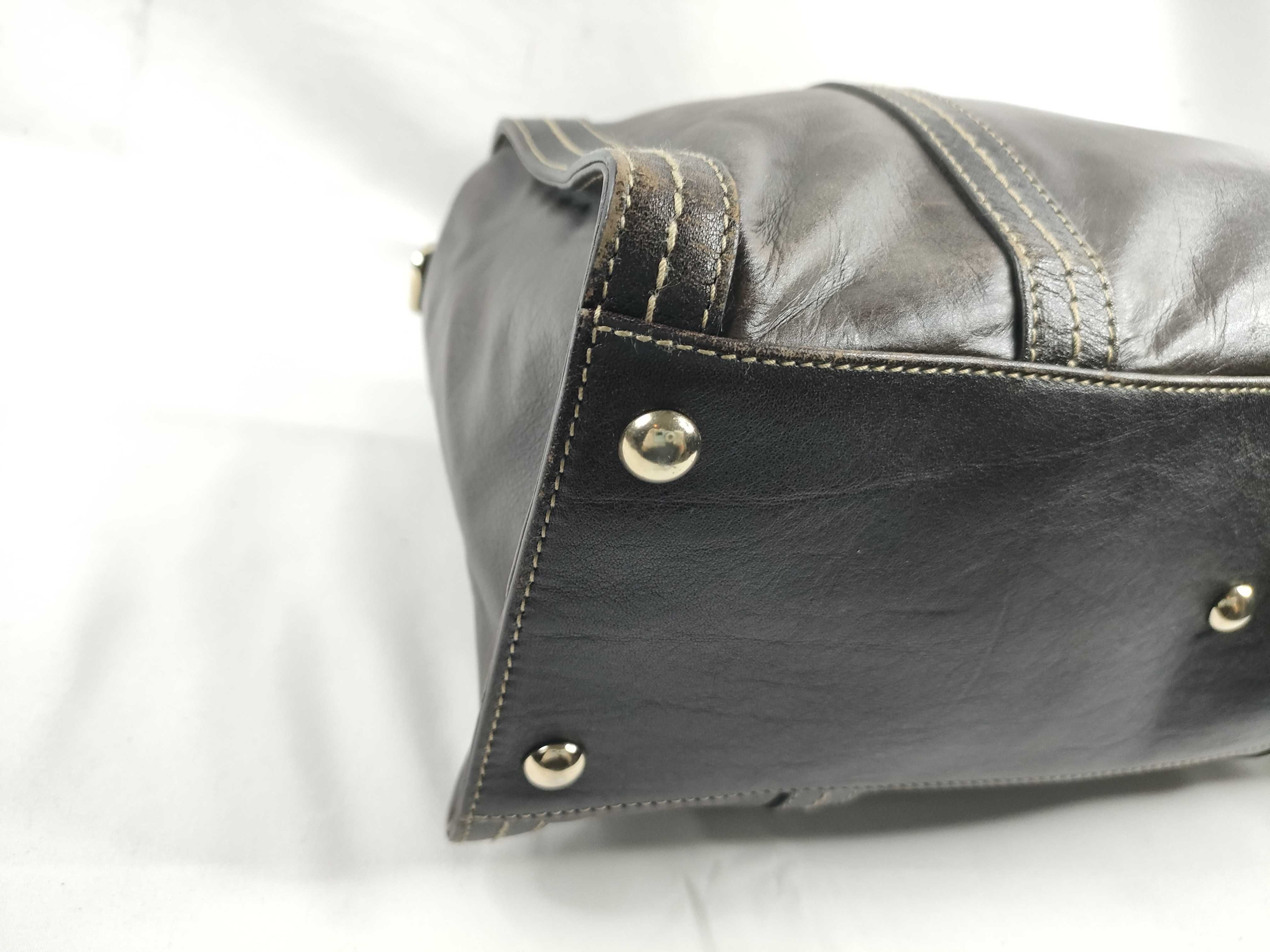 Ribbon All-Leather Mini Boston Bag Shoulder Bag — view 3