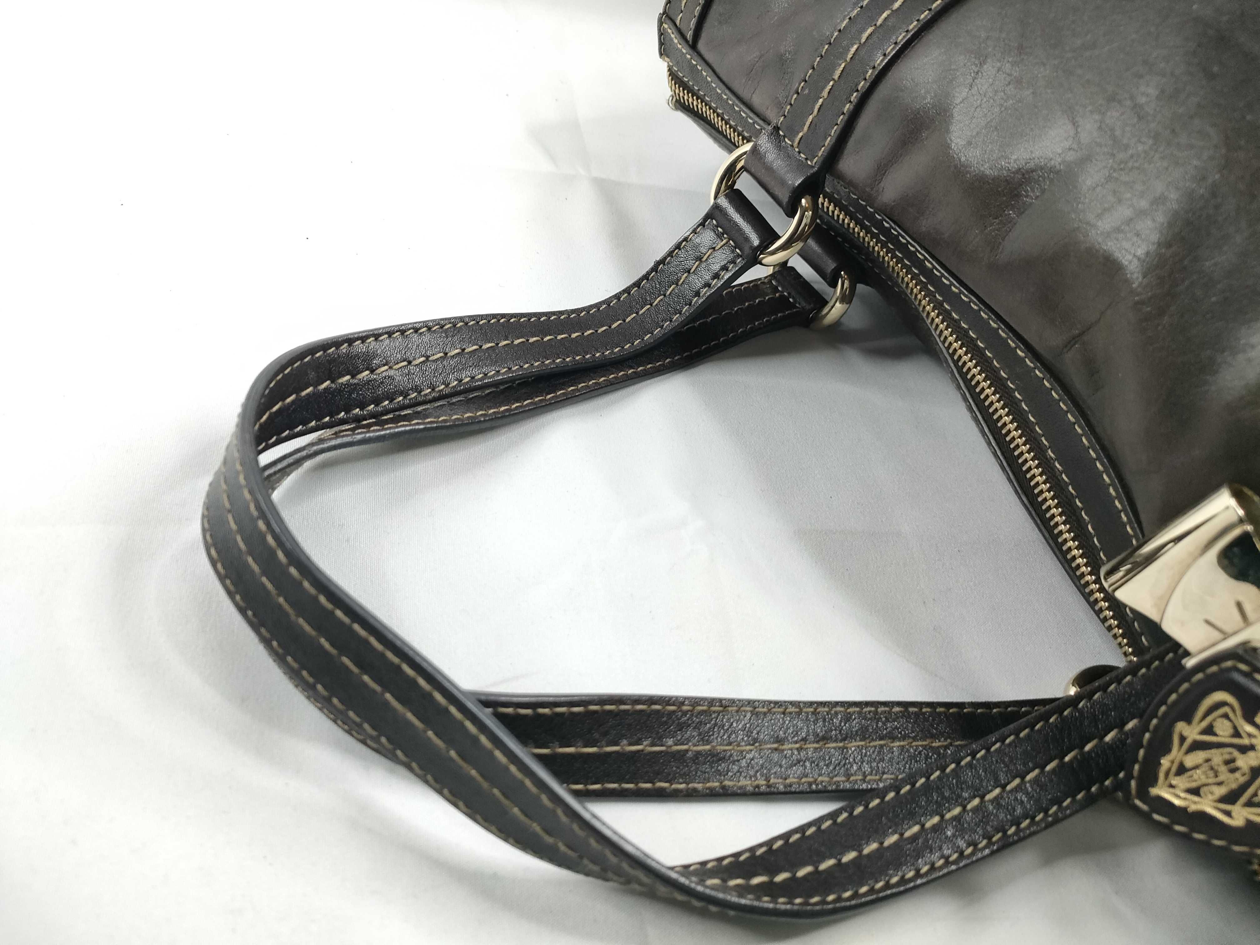 Ribbon All-Leather Mini Boston Bag Shoulder Bag — view 6