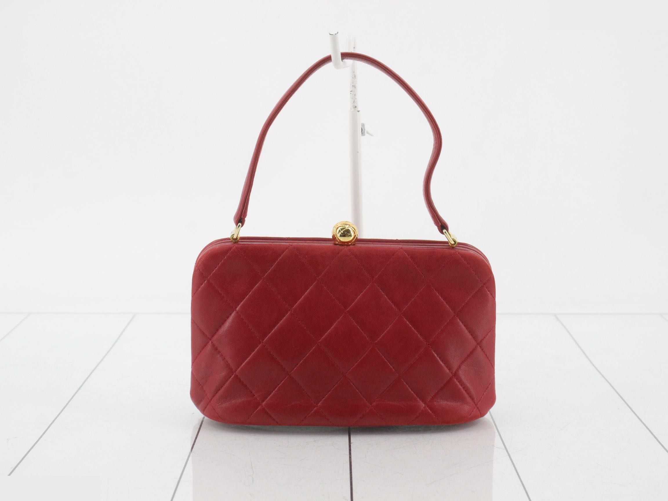 Matelassé Mini Handbag, Lambskin, Clasp Closure, Item No. 3 — view 2