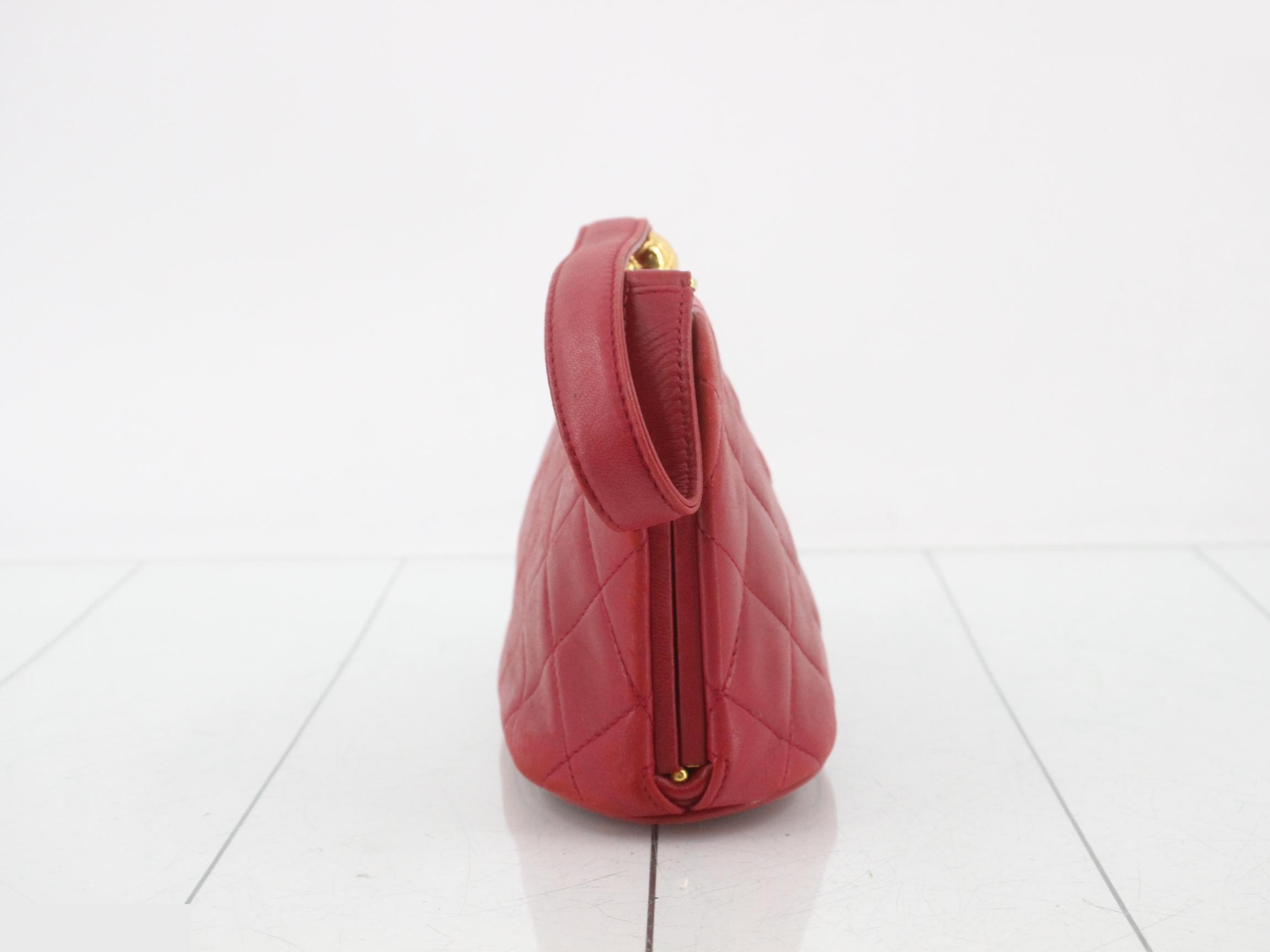 Matelassé Mini Handbag, Lambskin, Clasp Closure, Item No. 3 — view 4