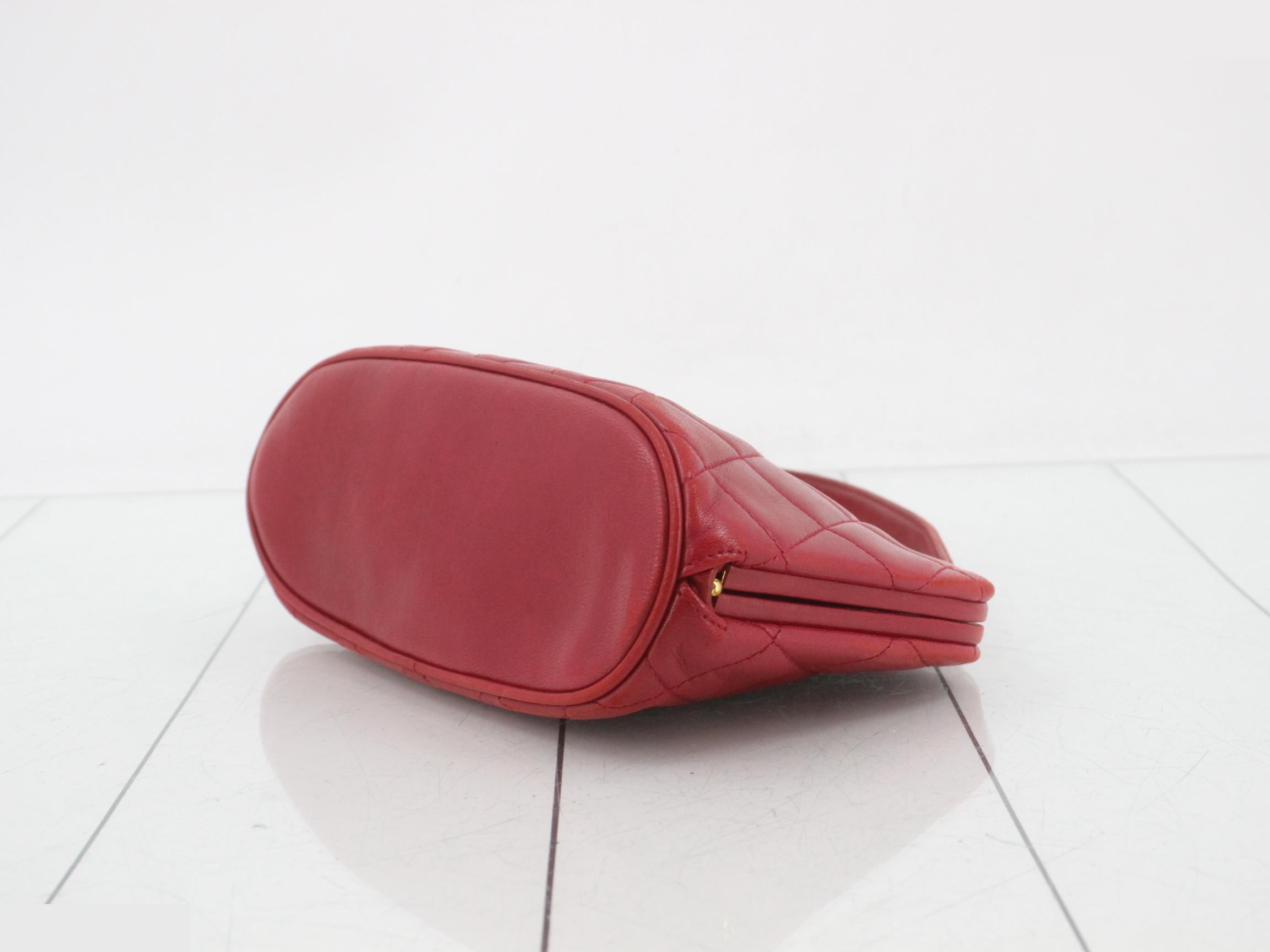Matelassé Mini Handbag, Lambskin, Clasp Closure, Item No. 3 — view 6