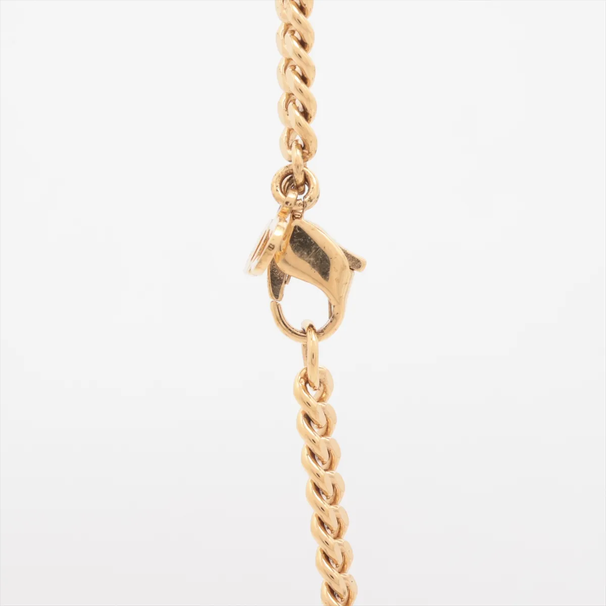 CD logo necklace, GP gold. Shows signs of wear, — view 4