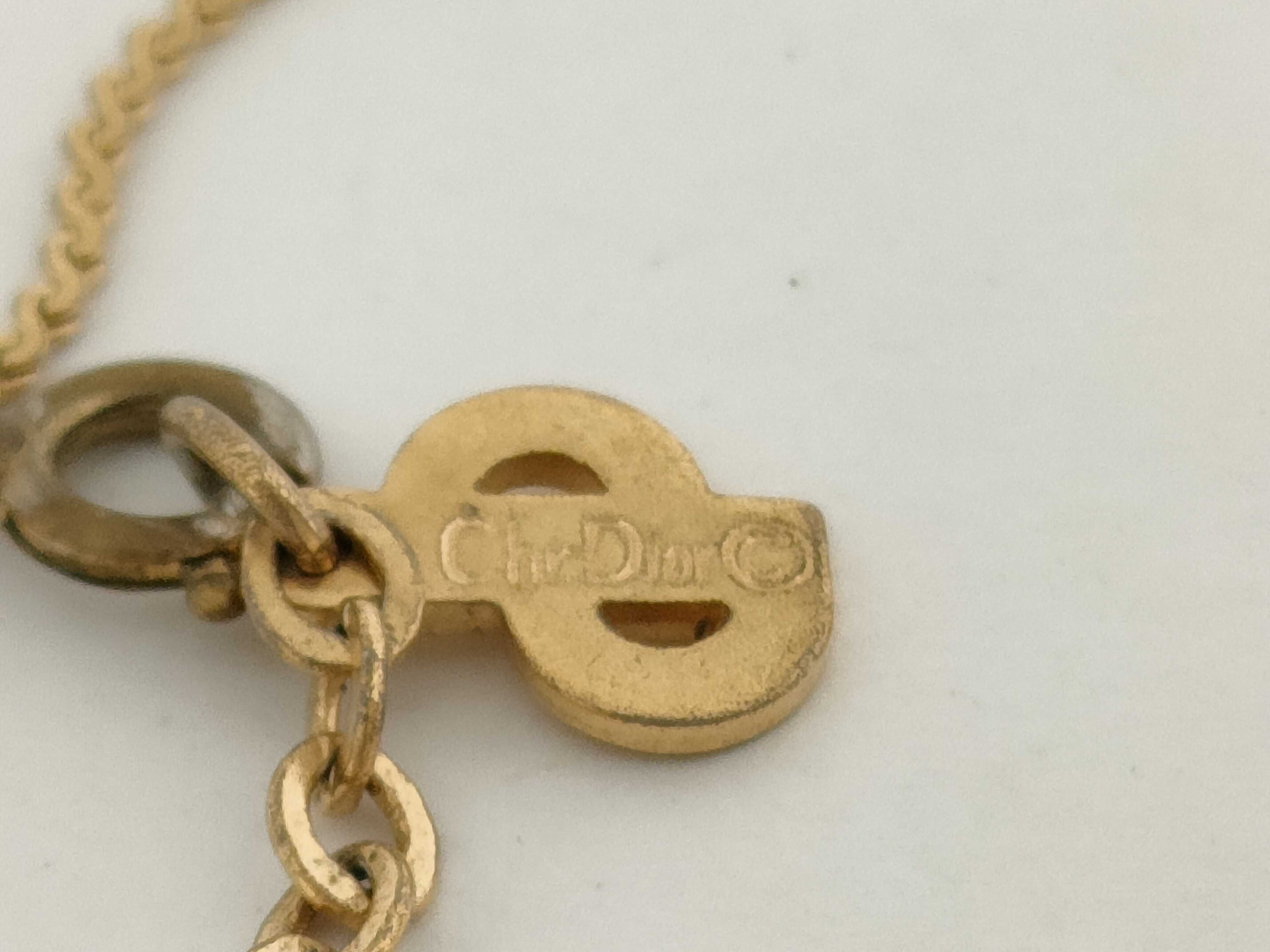 CD Logo Rhinestone Necklace — view 5