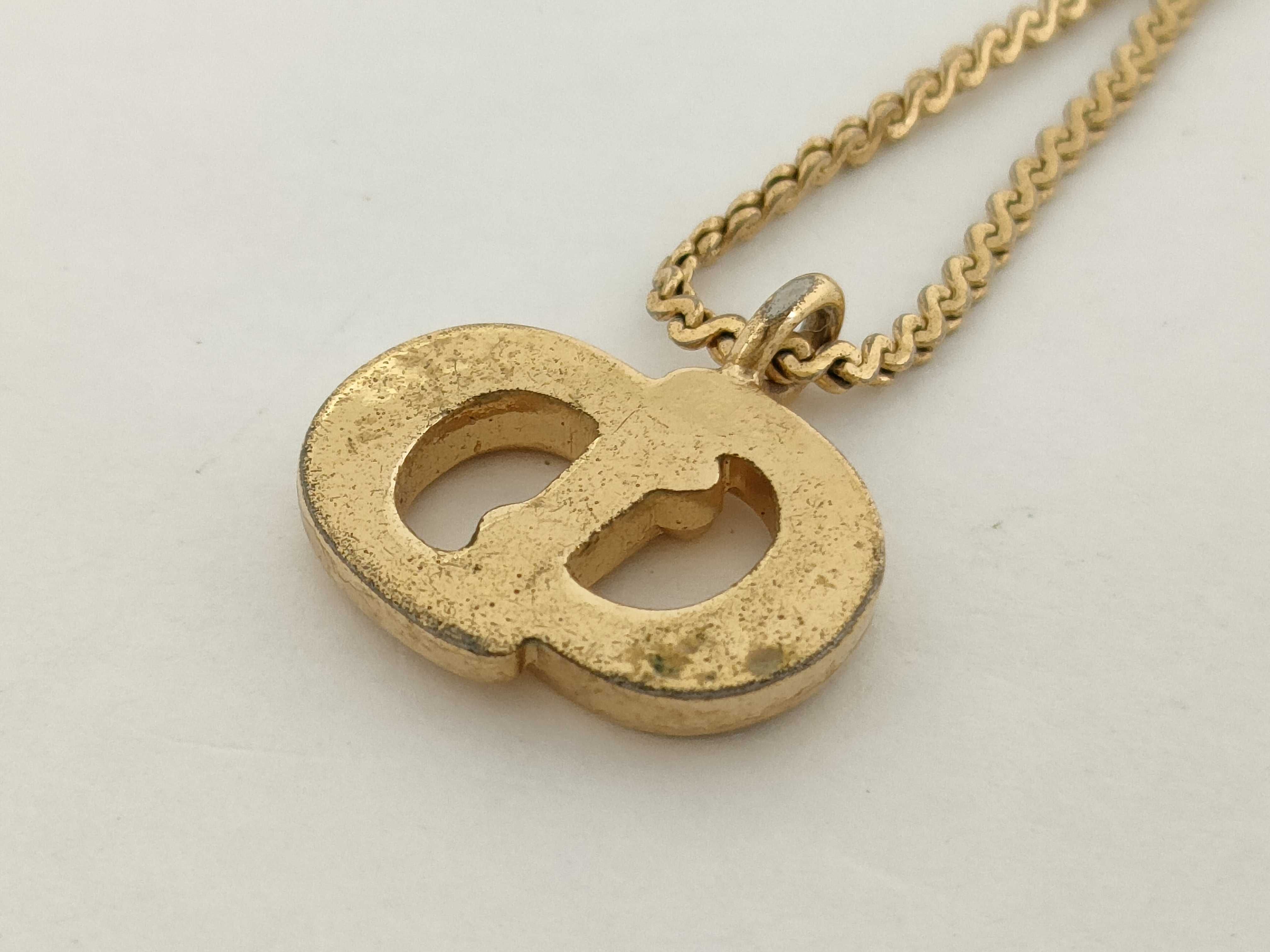 CD Logo Rhinestone Necklace — view 8