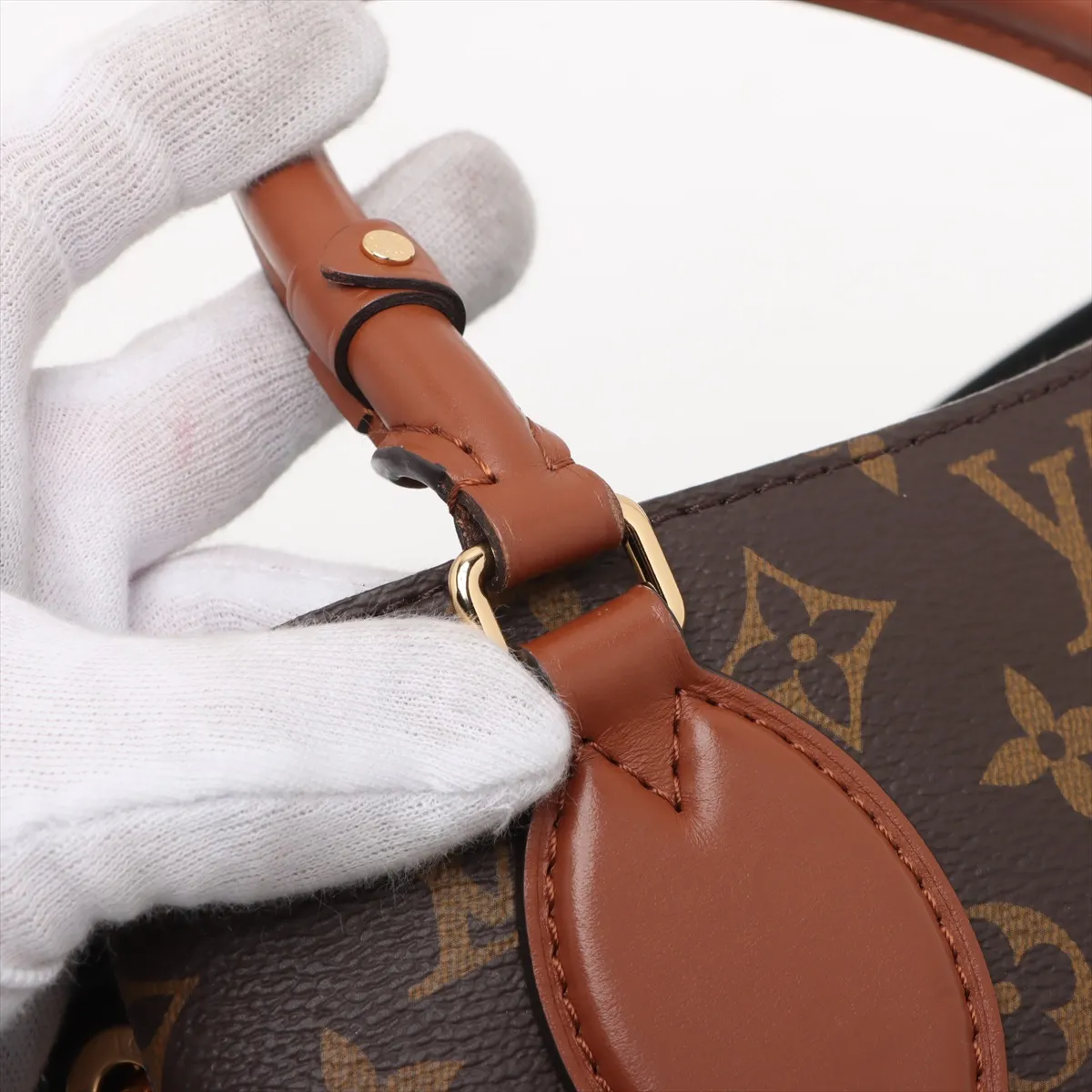Monogram x Leather Vendome BB M46507 Brown x Black RFID reaction available — view 13