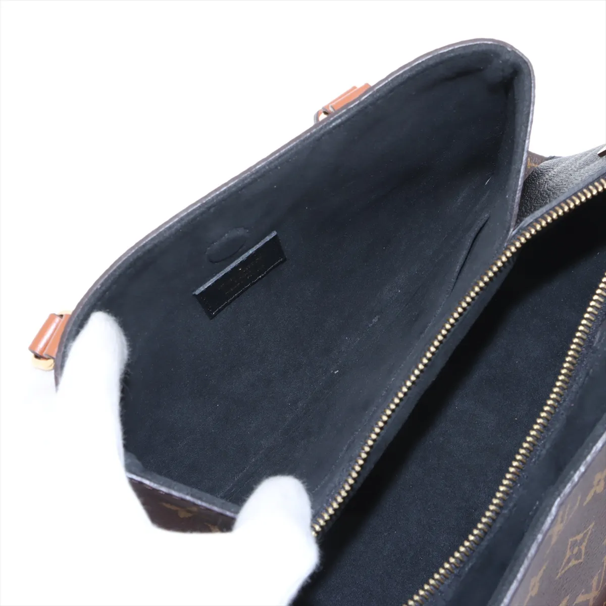Monogram x Leather Vendome BB M46507 Brown x Black RFID reaction available — view 9