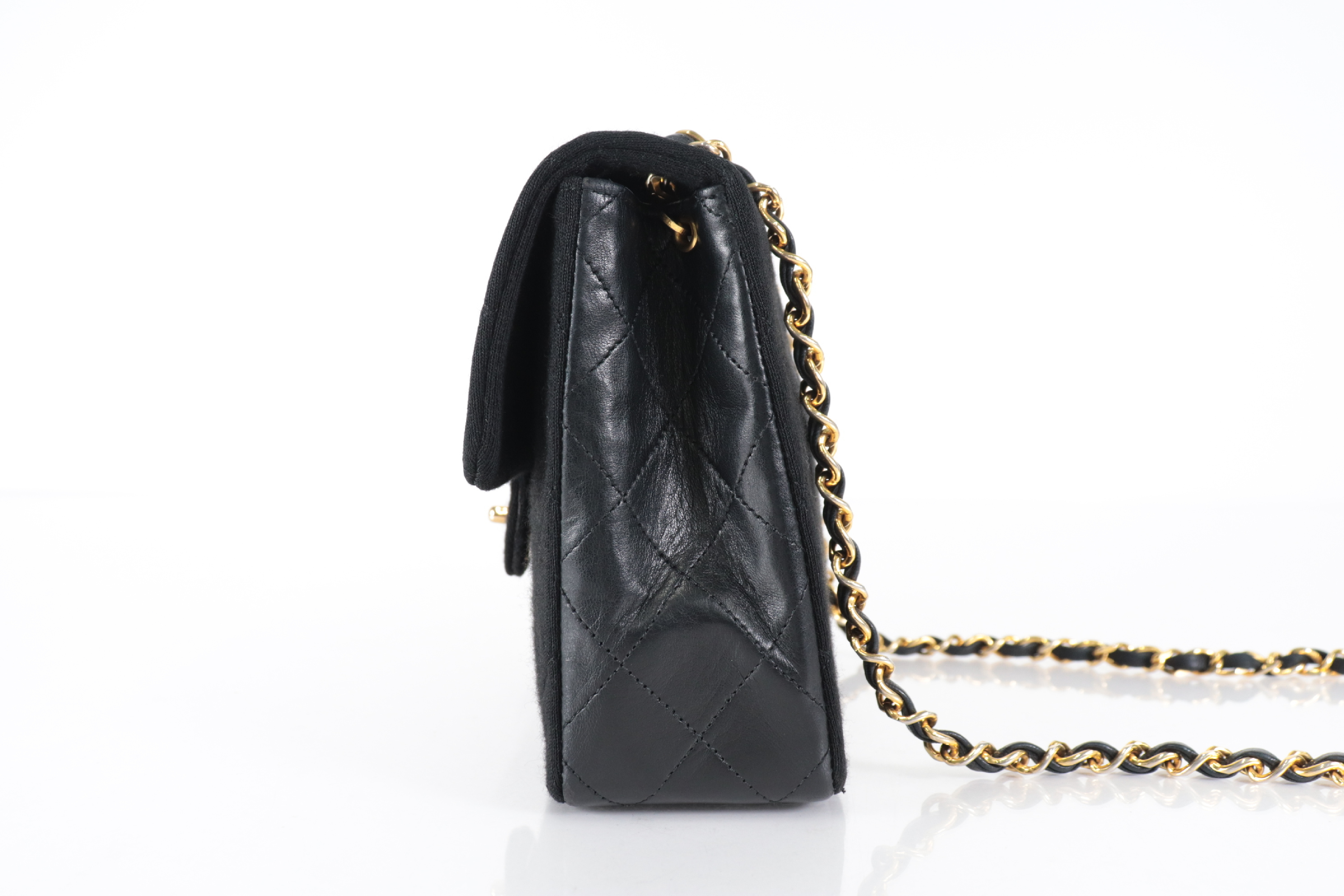 Matelassé Cotton x Lambskin Mini Chain Shoulder Bag (Series 1) — view 4