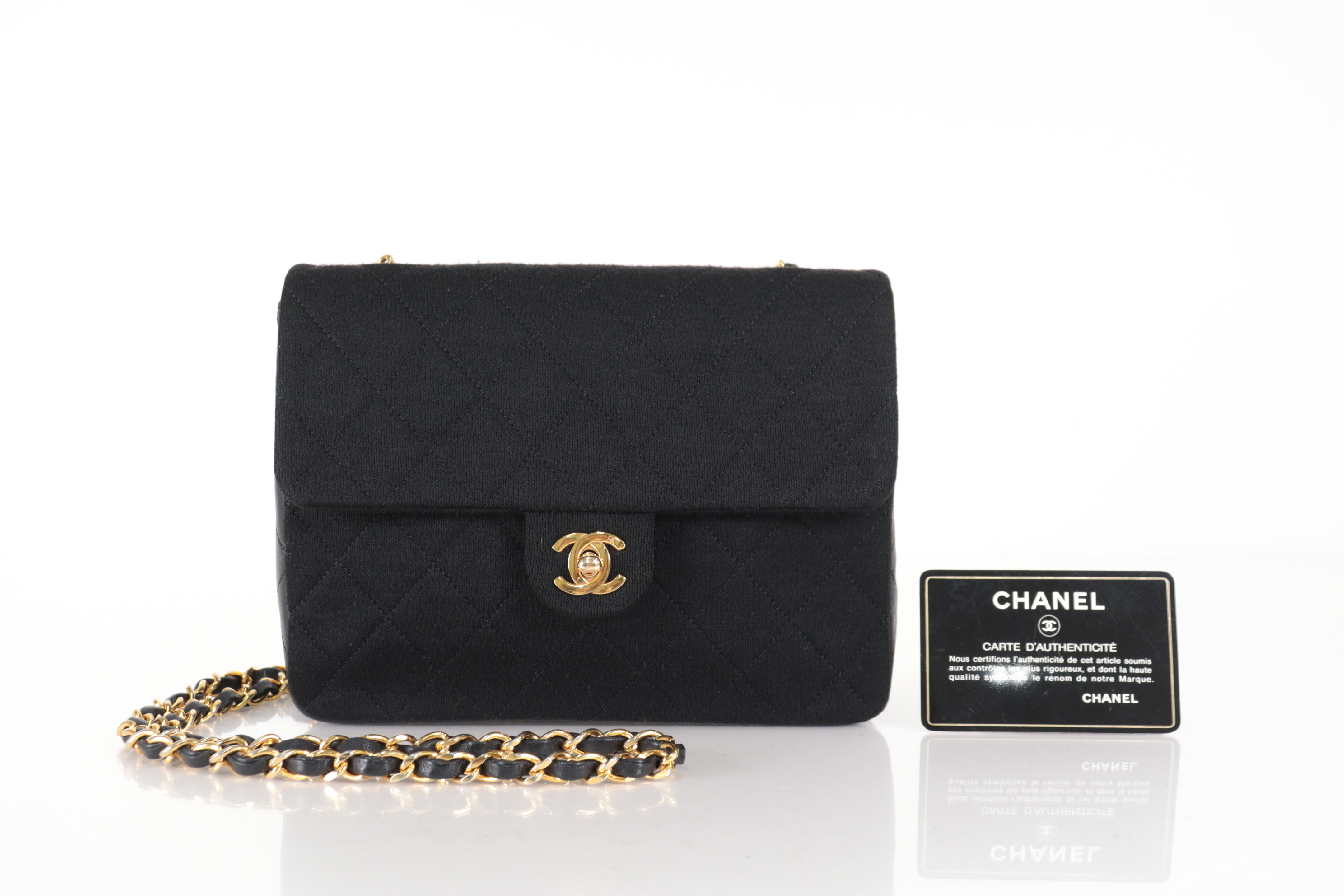 Matelassé Cotton x Lambskin Mini Chain Shoulder Bag (Series 1) — view 7
