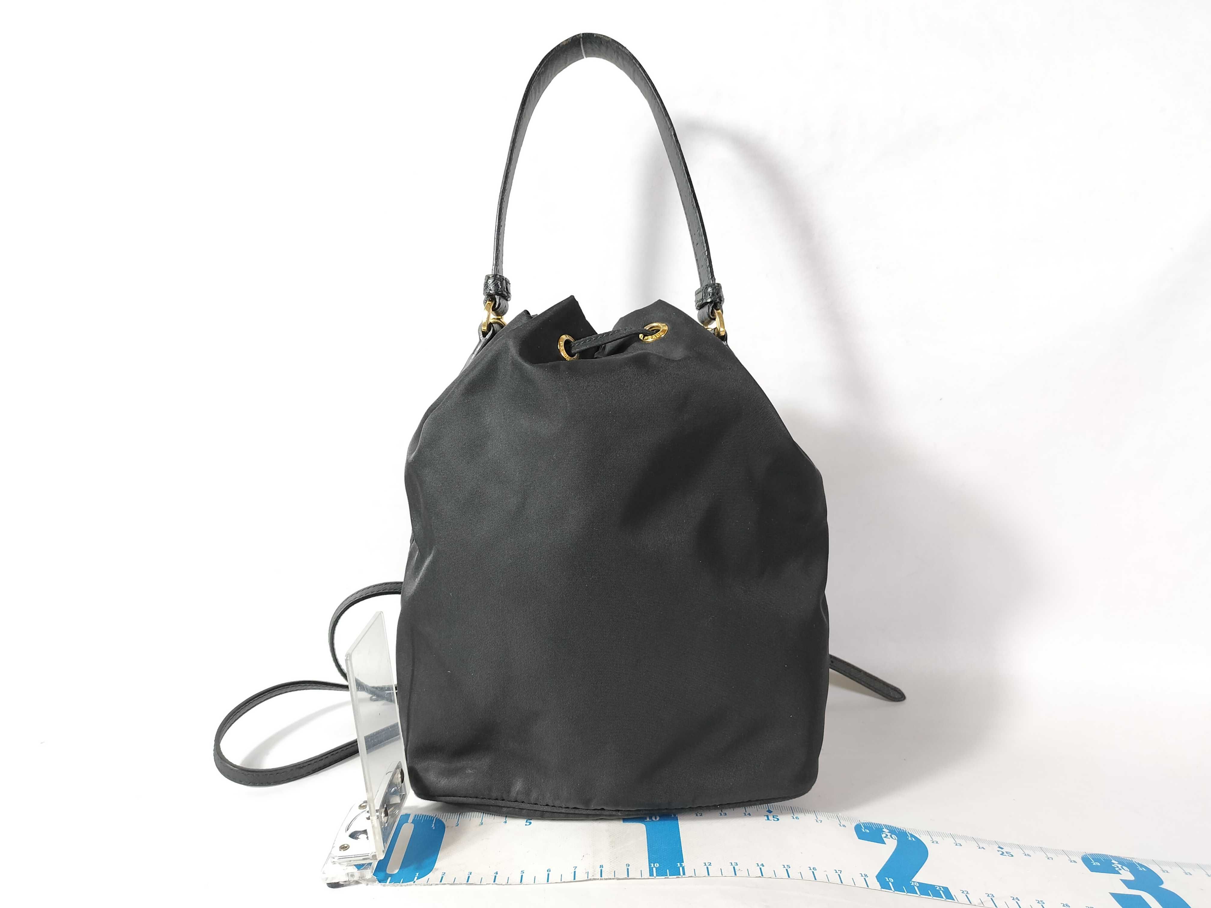 BAG NYLON BUCKET DRAWSTRING BLACK Shoulder Bag — view 2