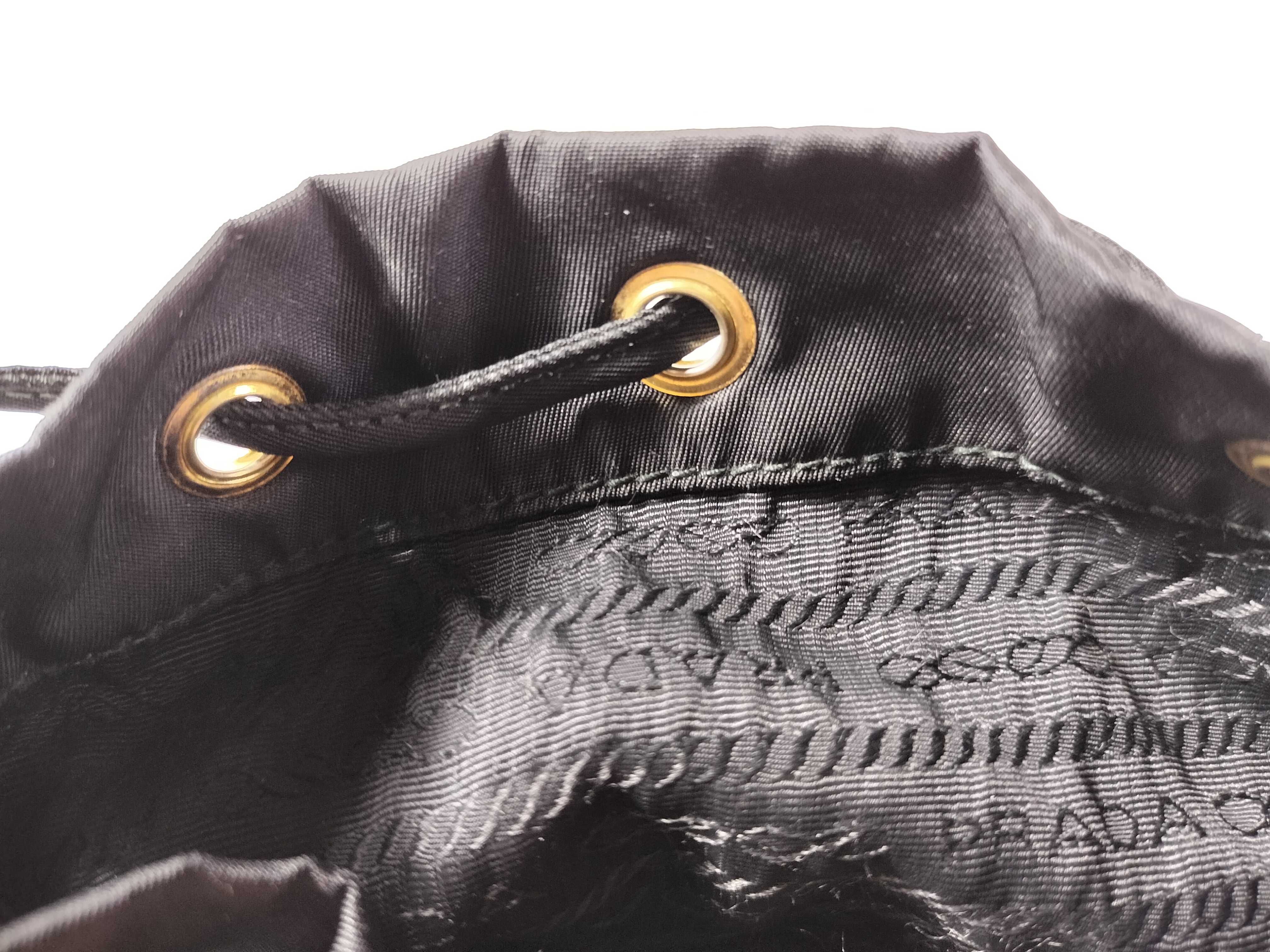 BAG NYLON BUCKET DRAWSTRING BLACK Shoulder Bag — view 11
