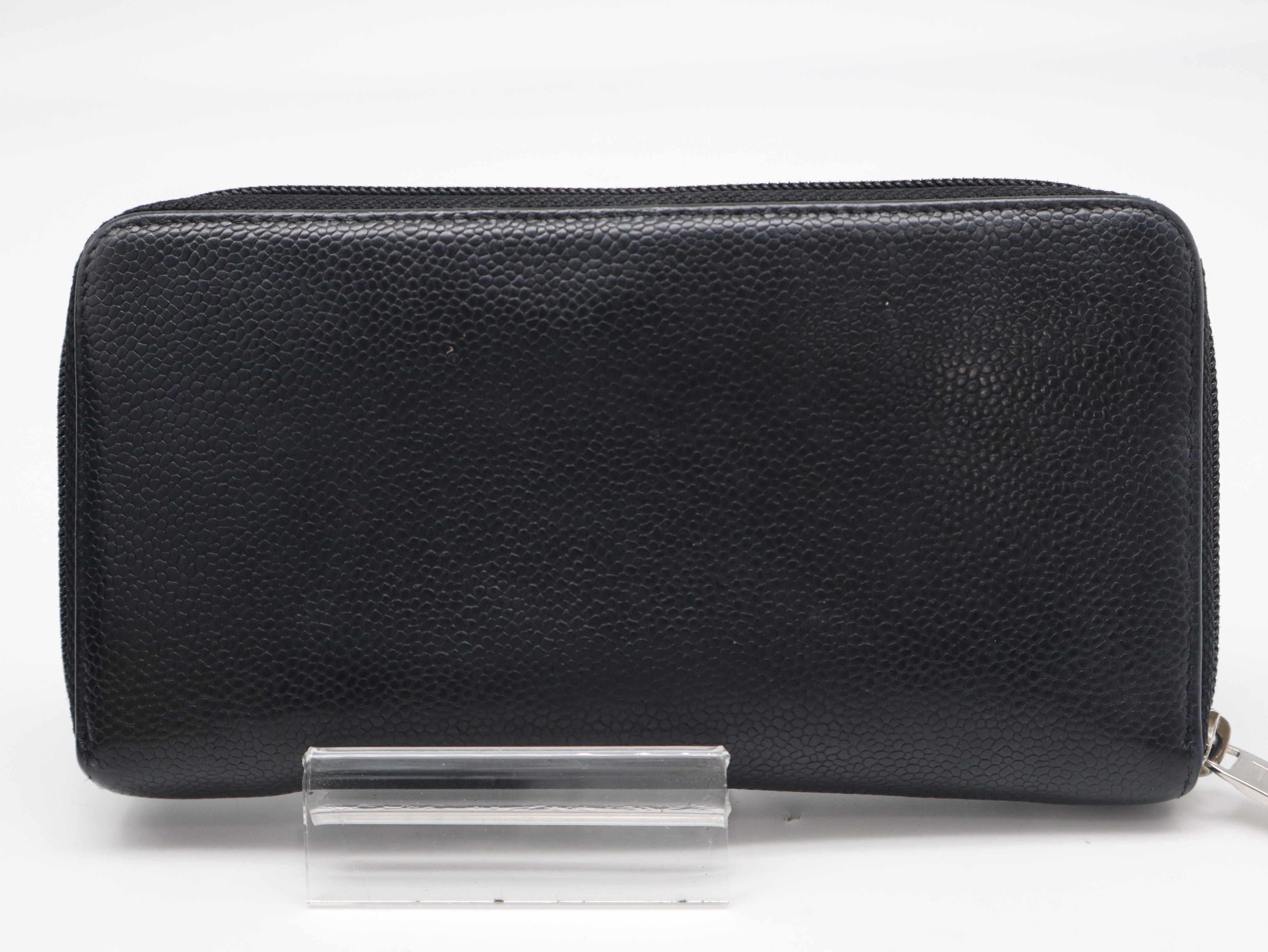 Caviar Skin Bi-fold Wallet, Black, with Seal, 22047527, with Box — view 2