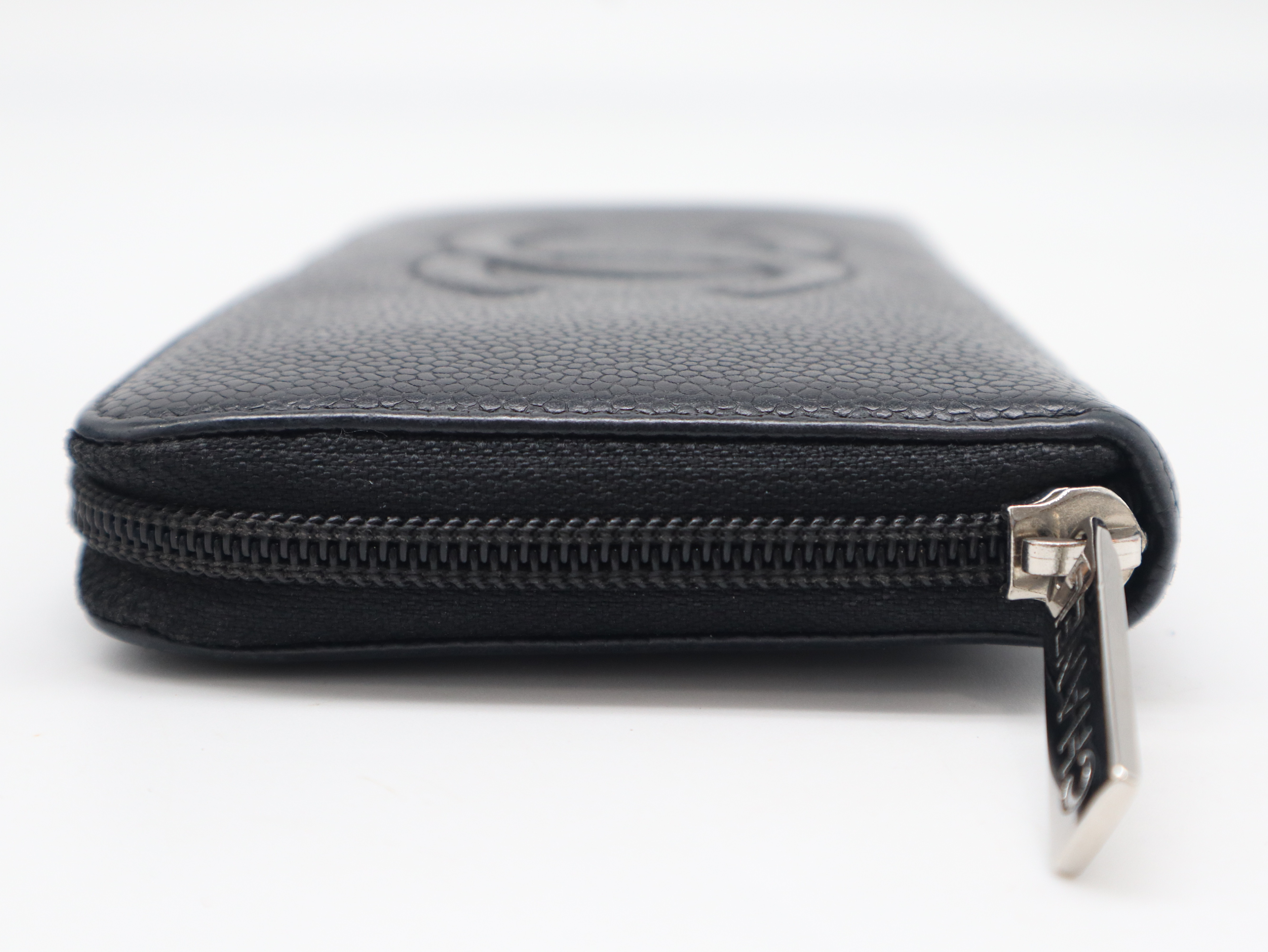 Caviar Skin Bi-fold Wallet, Black, with Seal, 22047527, with Box — view 6