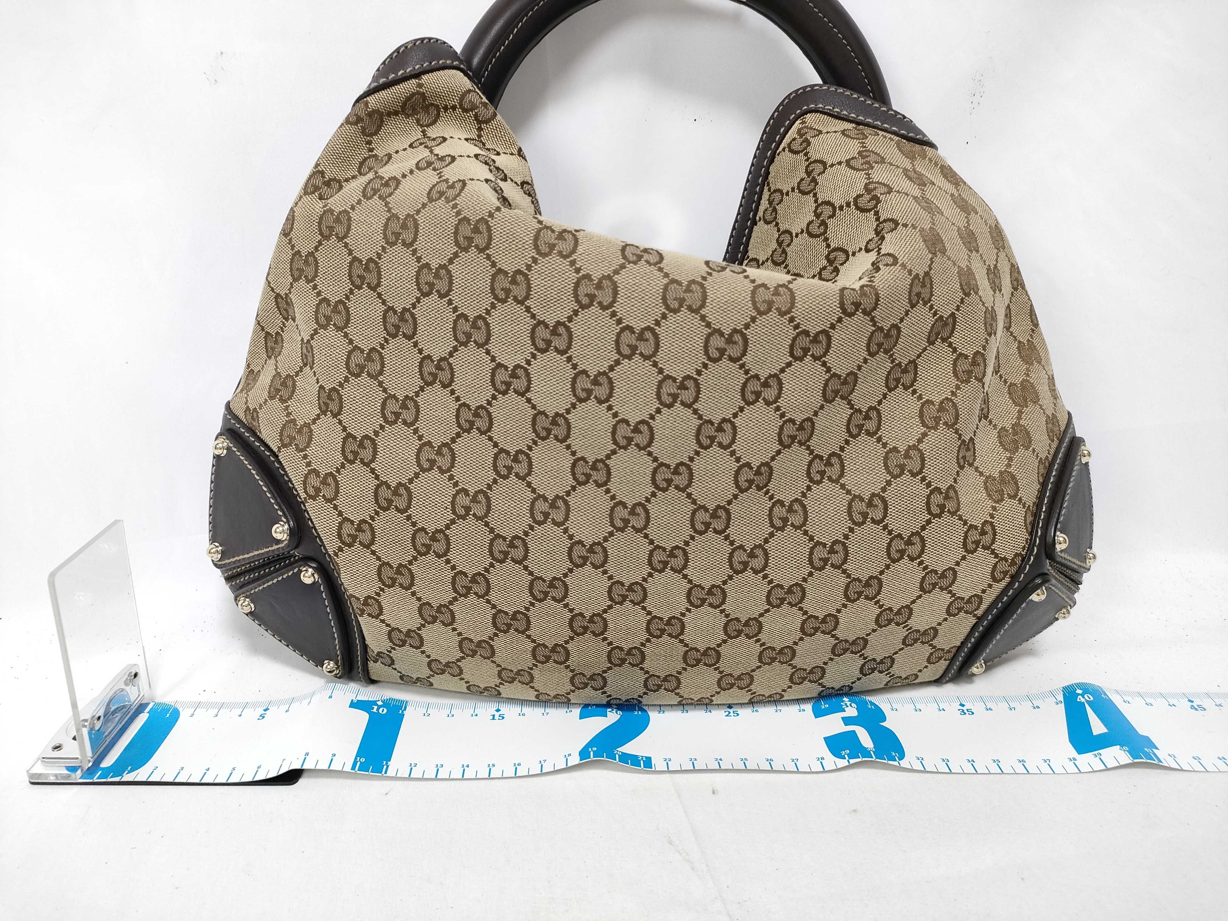 Brown GG Canvas Vintage Bamboo Sushi Single-Shoulder Bag with Long Shoulder Strap — view 2