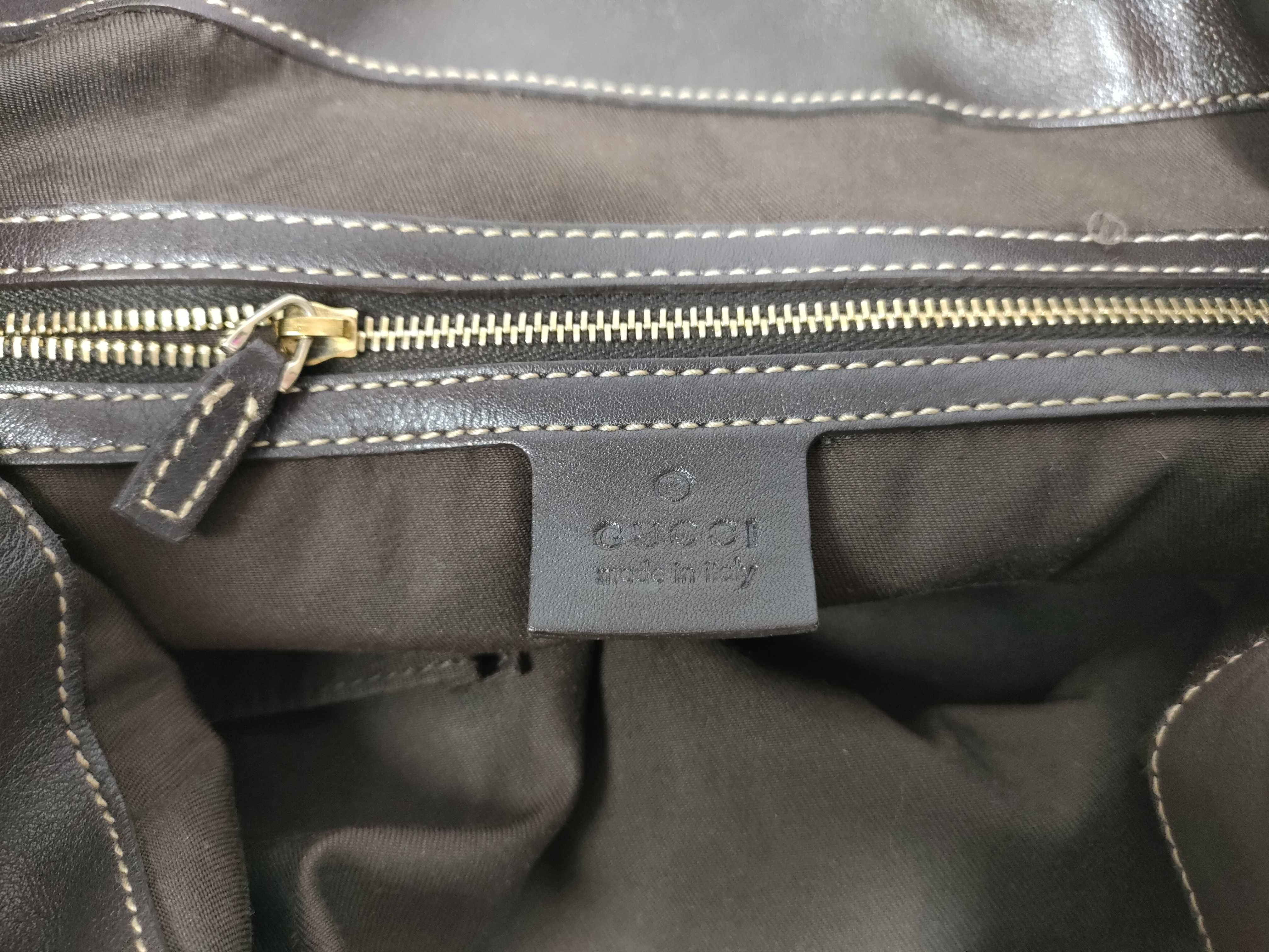 Brown GG Canvas Vintage Bamboo Sushi Single-Shoulder Bag with Long Shoulder Strap — view 12