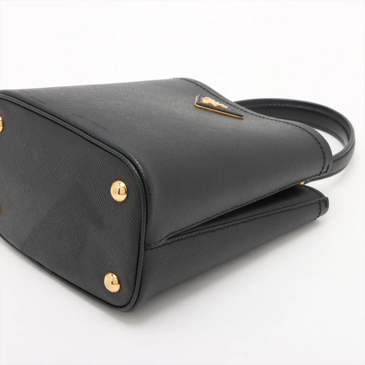 Saffiano Leather 2WAY Handbag Black — view 3