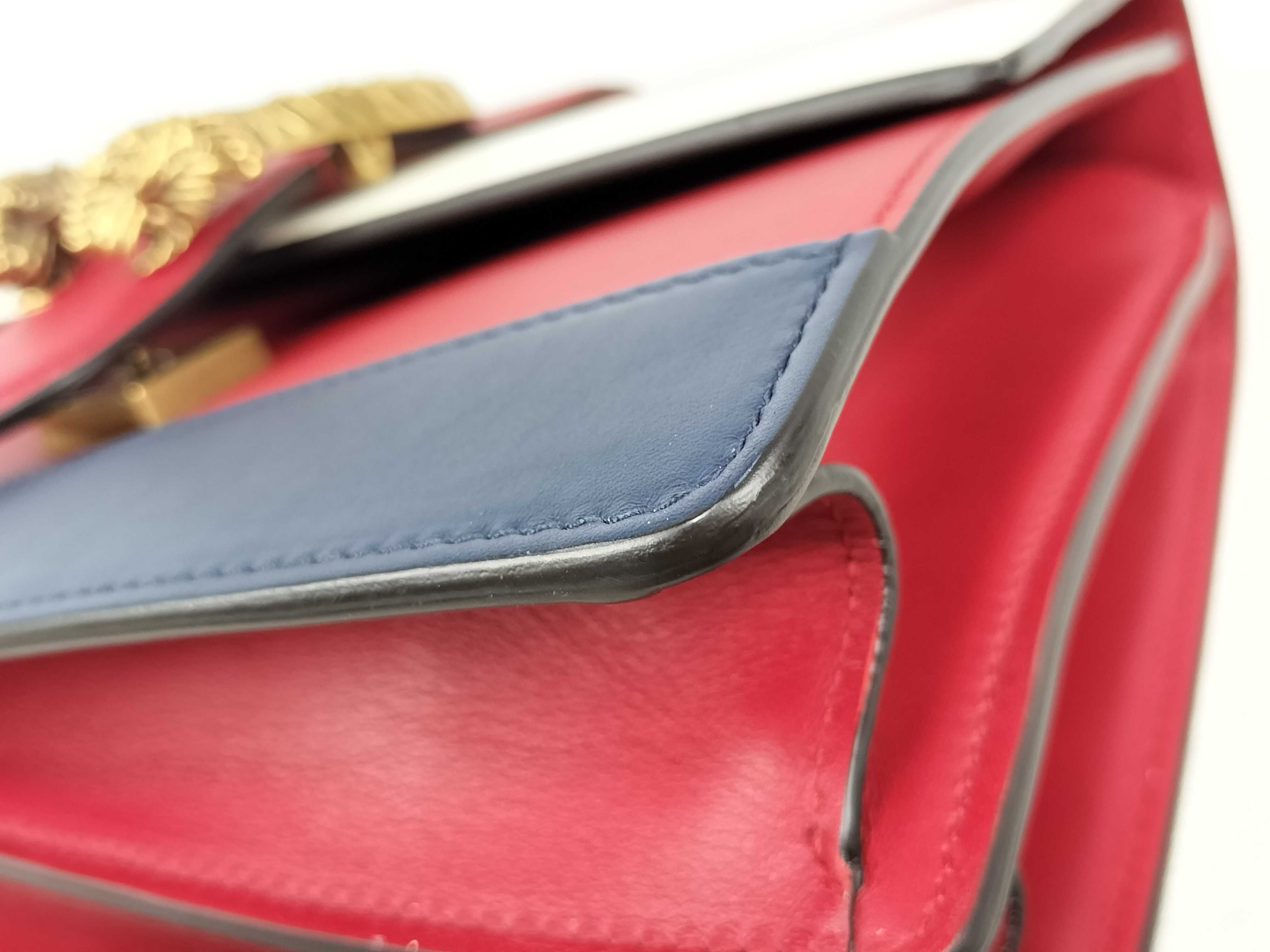 Bamboo Dionysus Leather 2-Way Handbag, Red, 448075 (Handbag) — view 6
