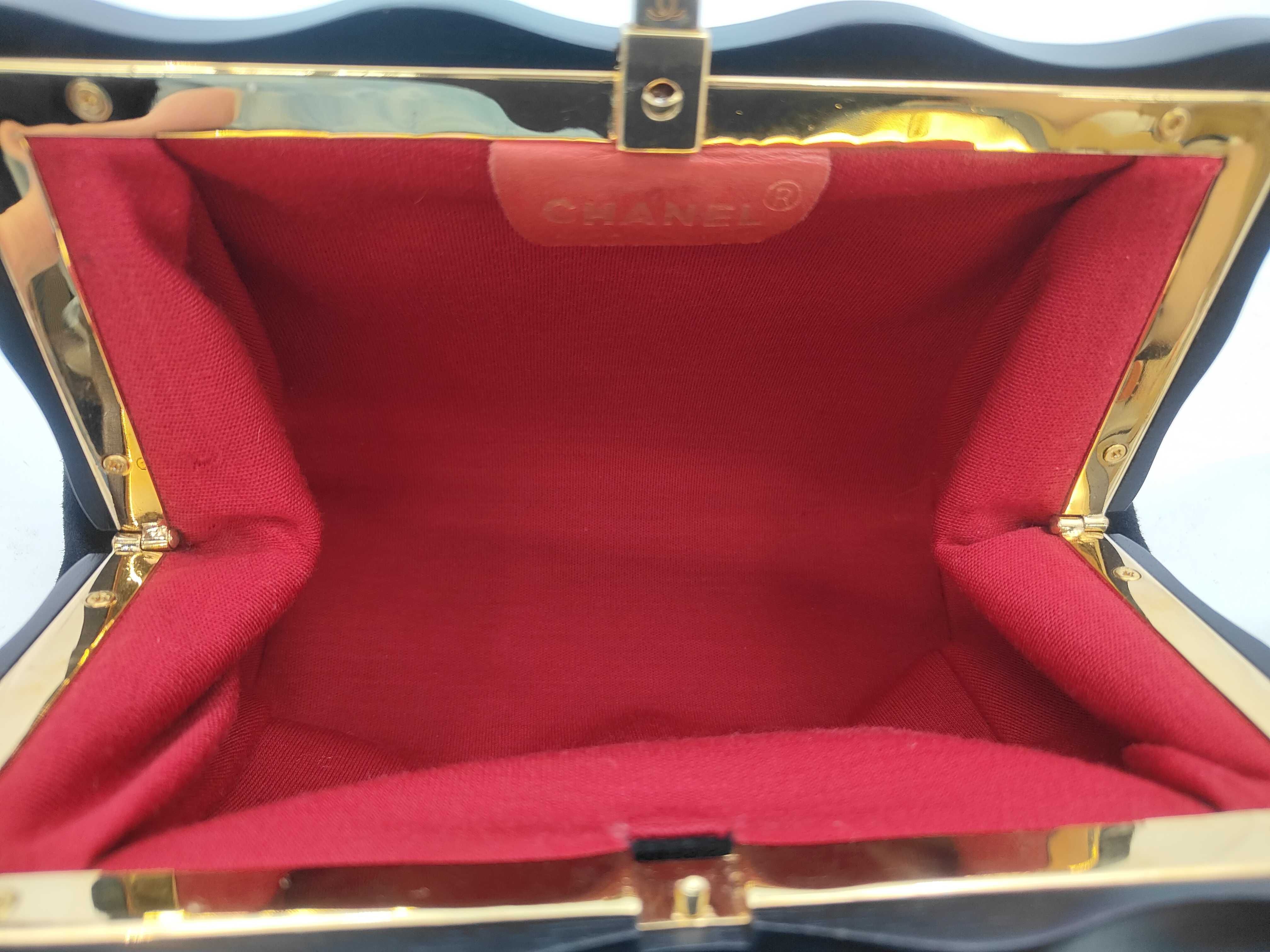coin purse suede black clutch bag — view 5