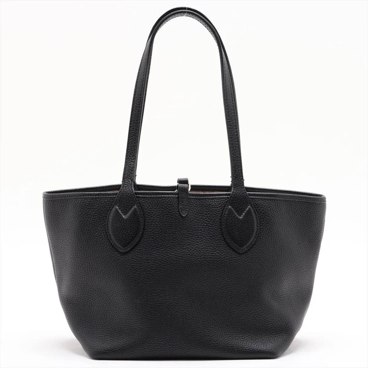Tortissima Leather Tote Bag, Black — view 2