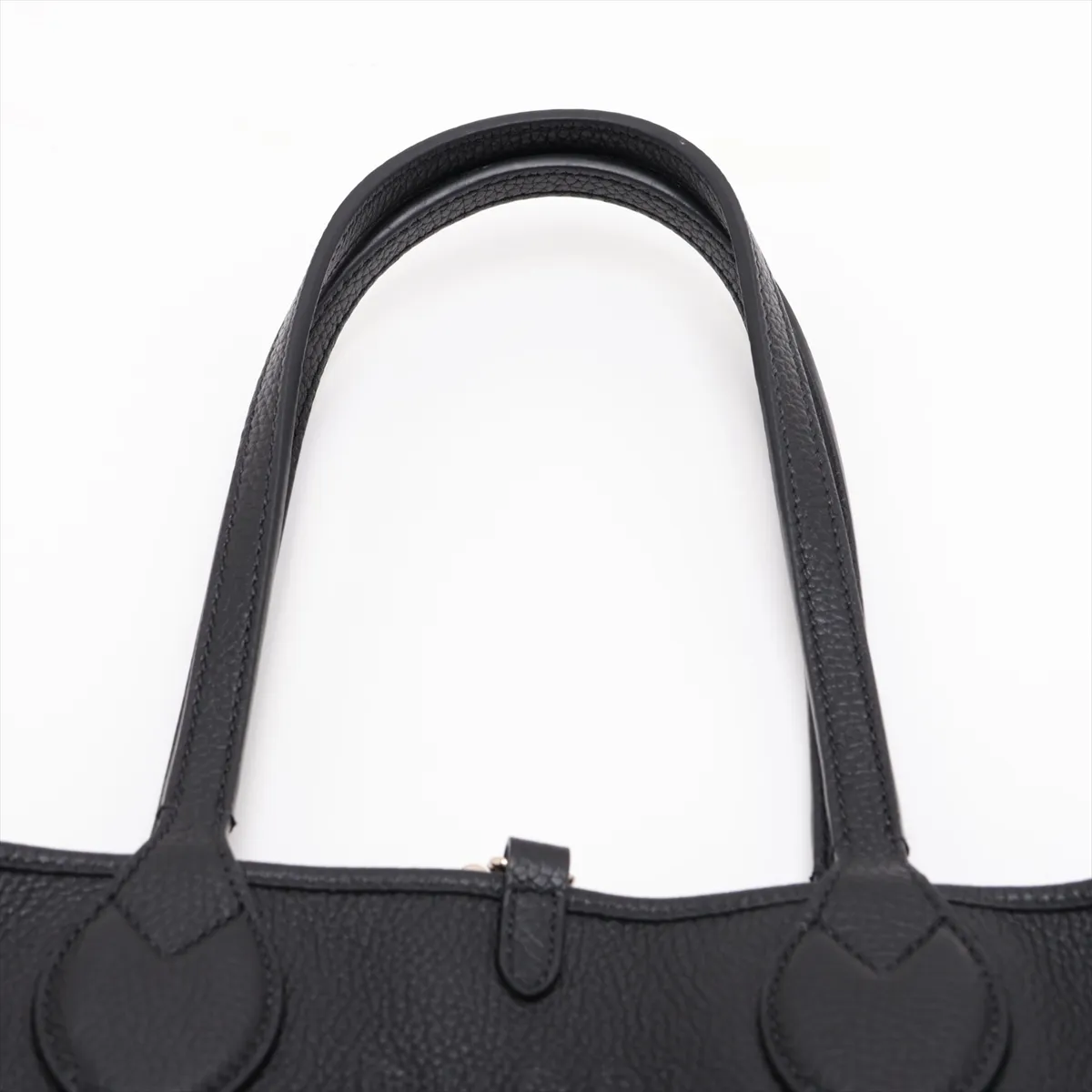 Tortissima Leather Tote Bag, Black — view 6