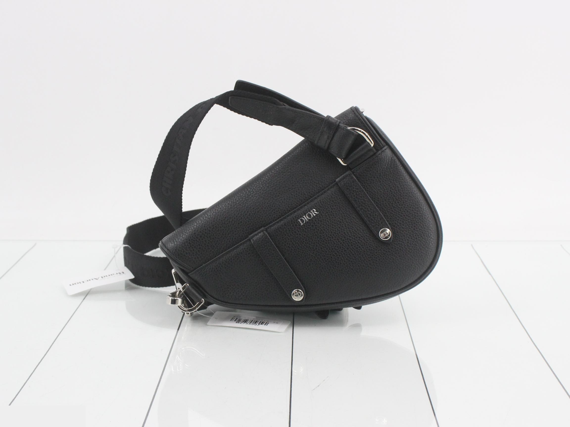 Saddlebag, Leather, Black — view 2