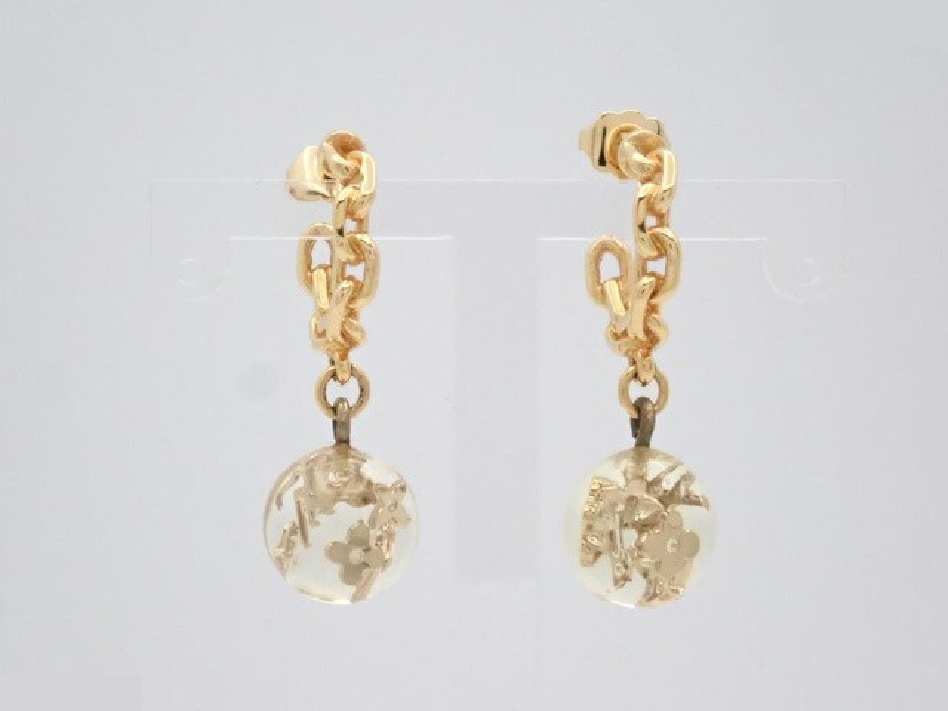 Inclusion Earrings, Gold