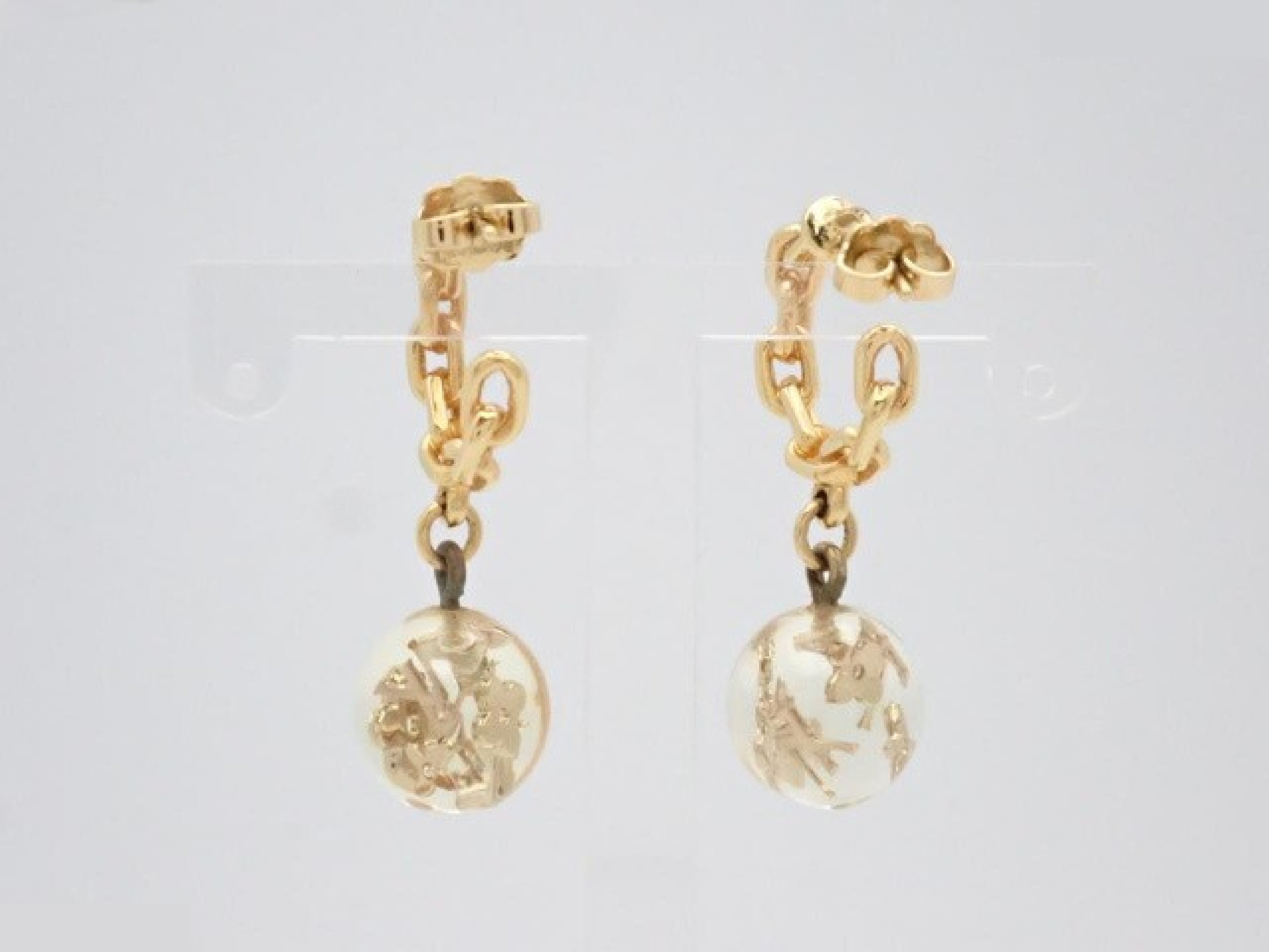 Inclusion Earrings, Gold — view 2