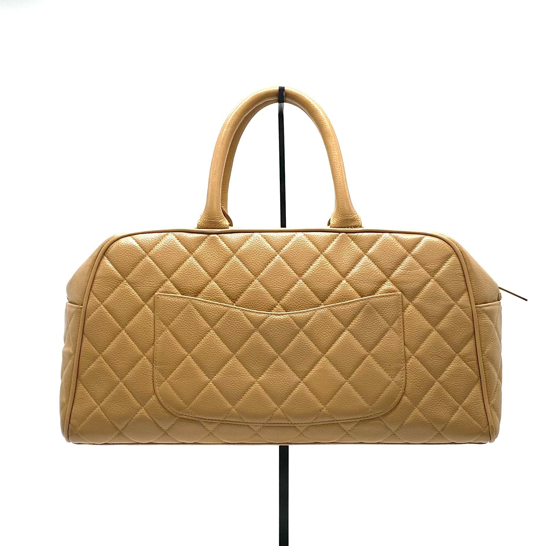 Matelassé Coco Mark Caviar Skin Handbag — view 2