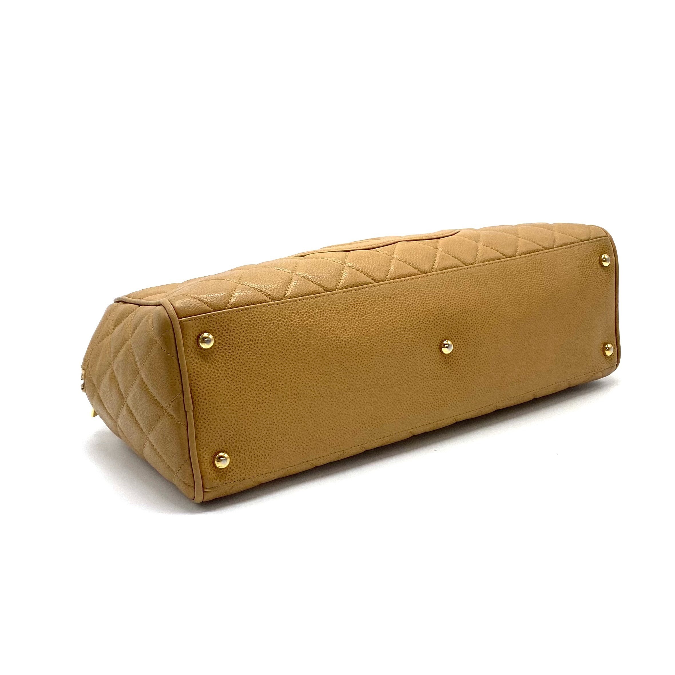 Matelassé Coco Mark Caviar Skin Handbag — view 3